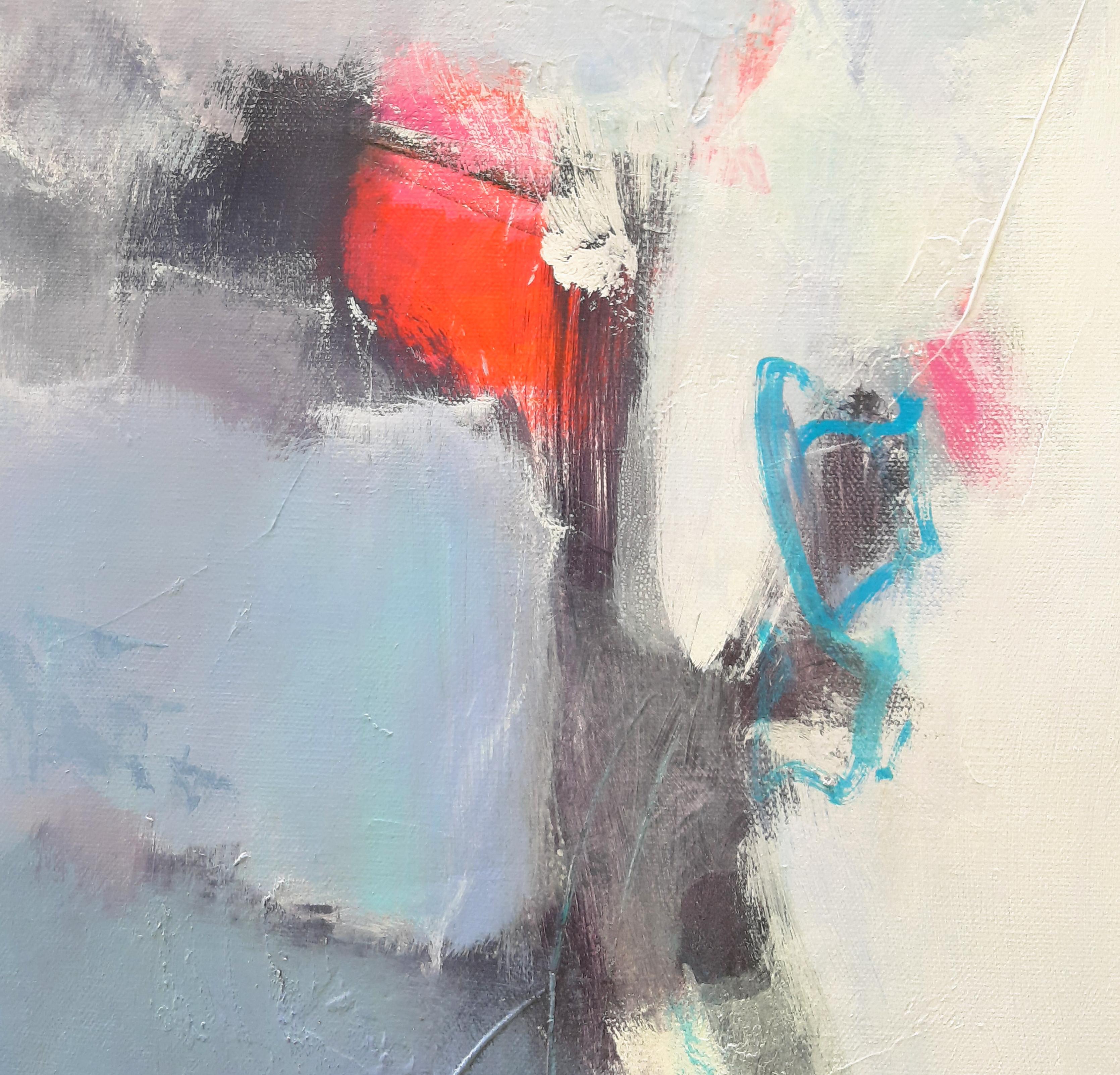 Forza interiore, Pittura astratta - Abstract Painting Grigio di Dorothy Gaziano