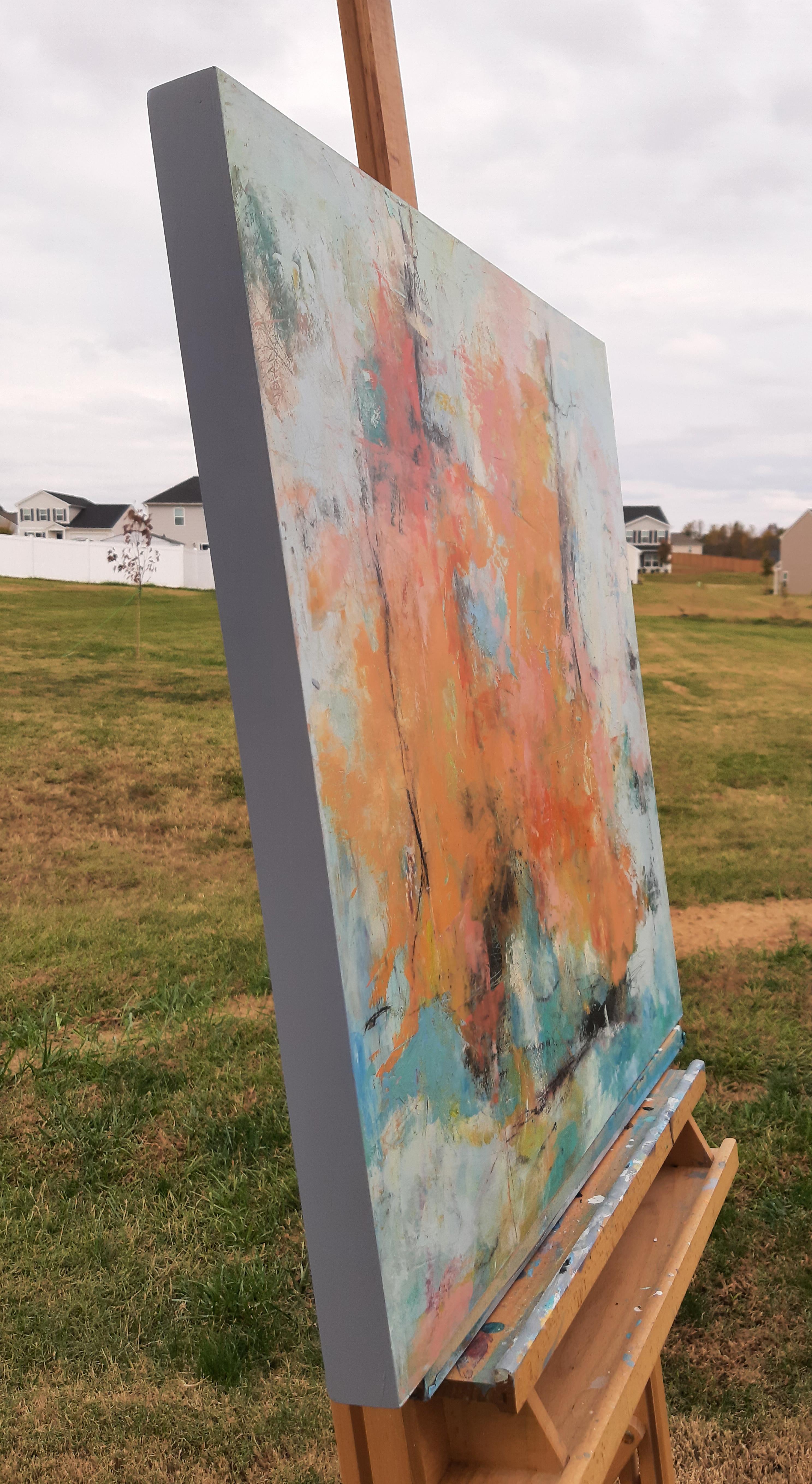 Lets Dance, pittura ad olio astratta - Painting di Dorothy Gaziano