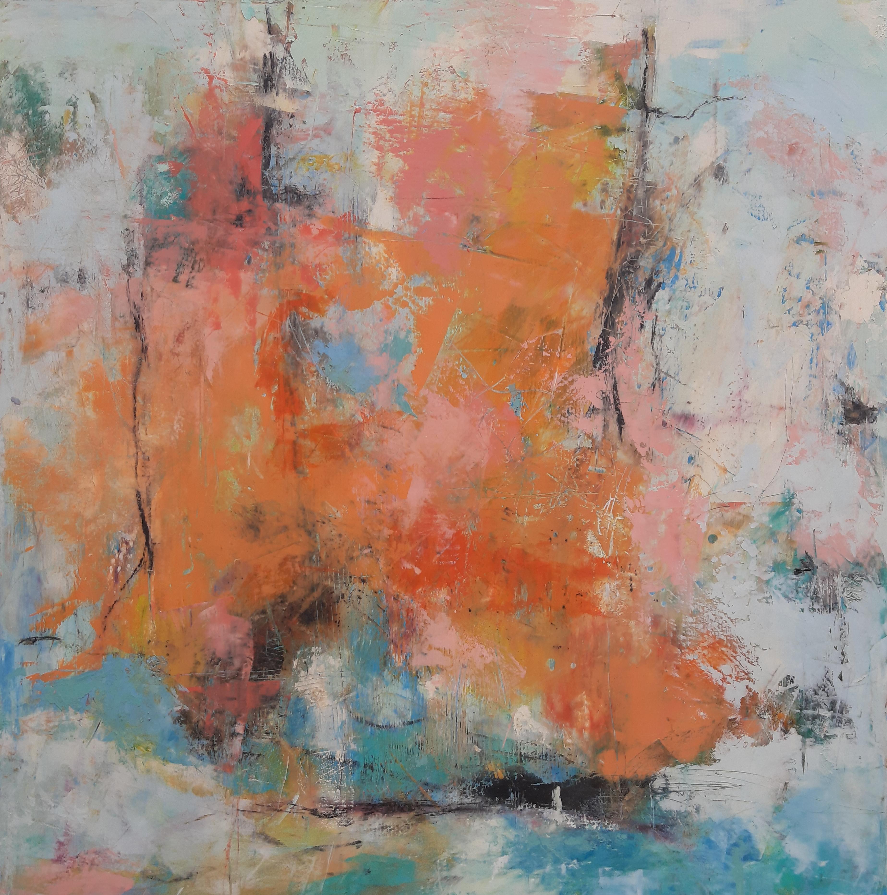 Abstract Painting di Dorothy Gaziano - Lets Dance, pittura ad olio astratta
