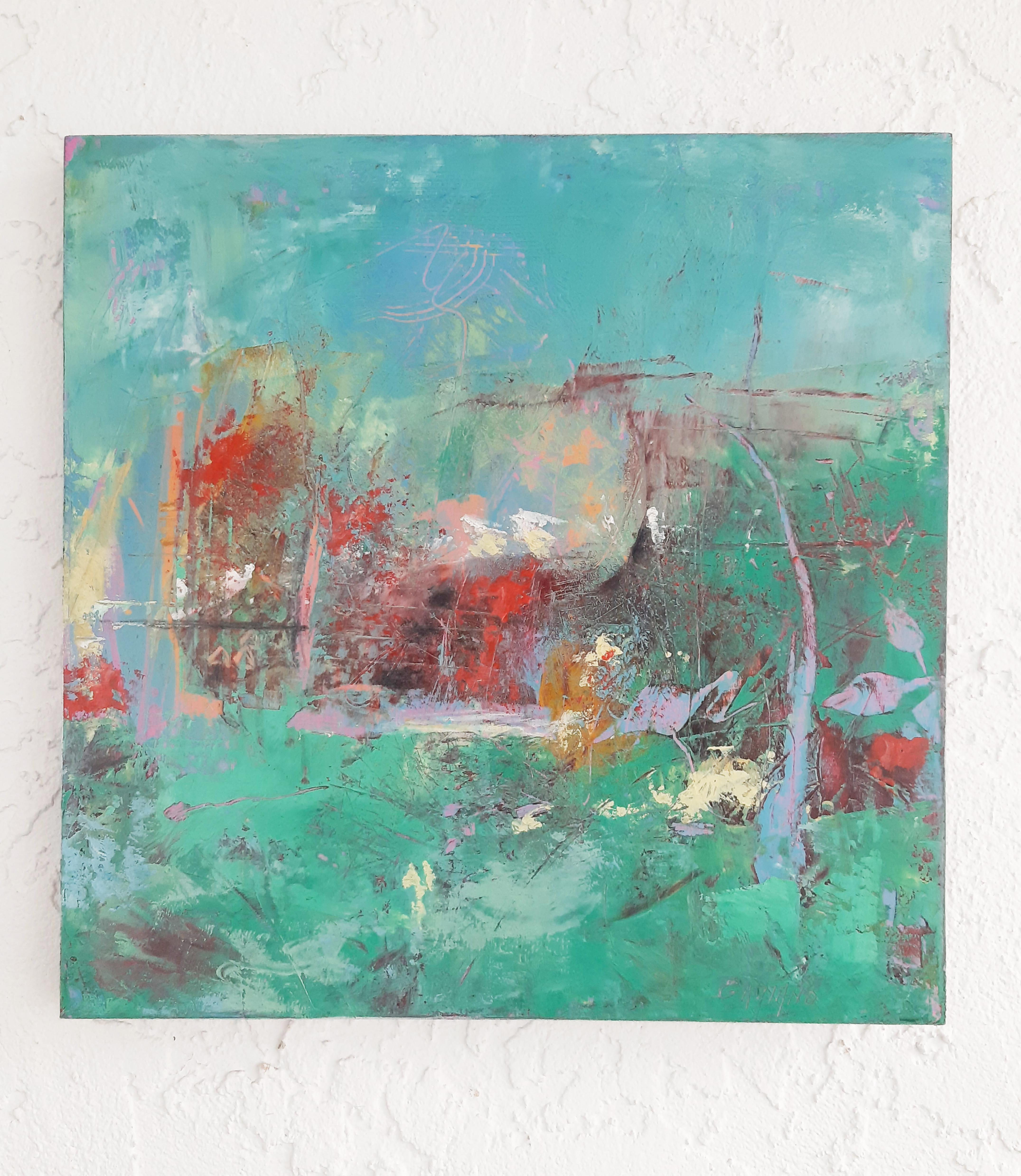 Peinture à l'huile abstraite Liquid Matter - Abstrait Painting par Dorothy Gaziano