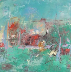 Materia líquida, pintura abstracta al óleo