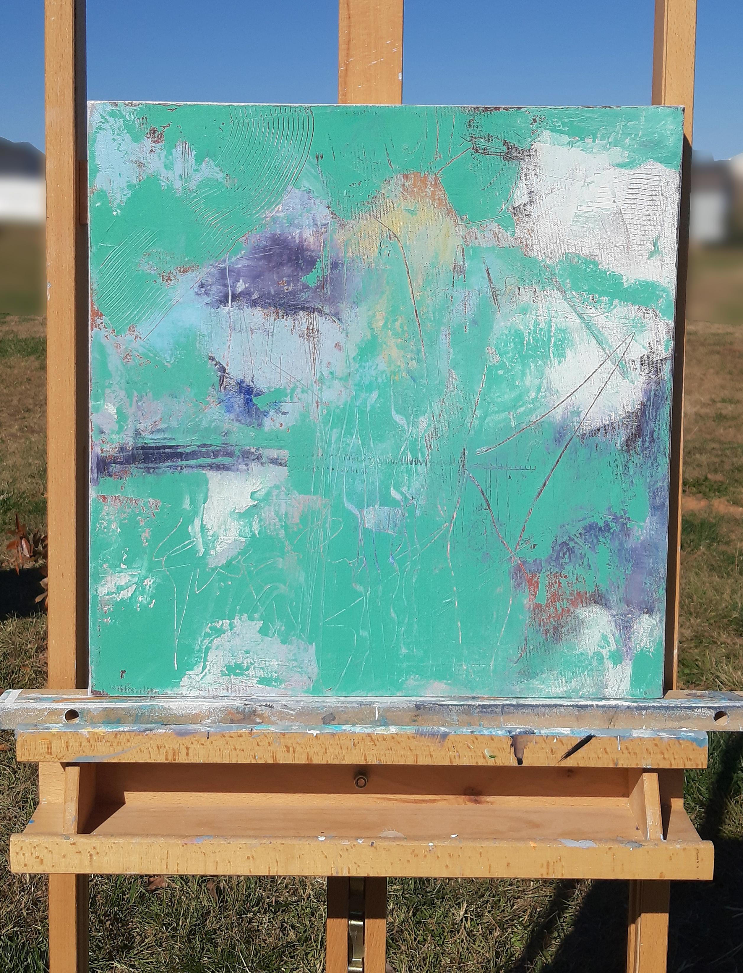 Joyas del océano, Pintura al óleo abstracta - Painting Abstracto de Dorothy Gaziano