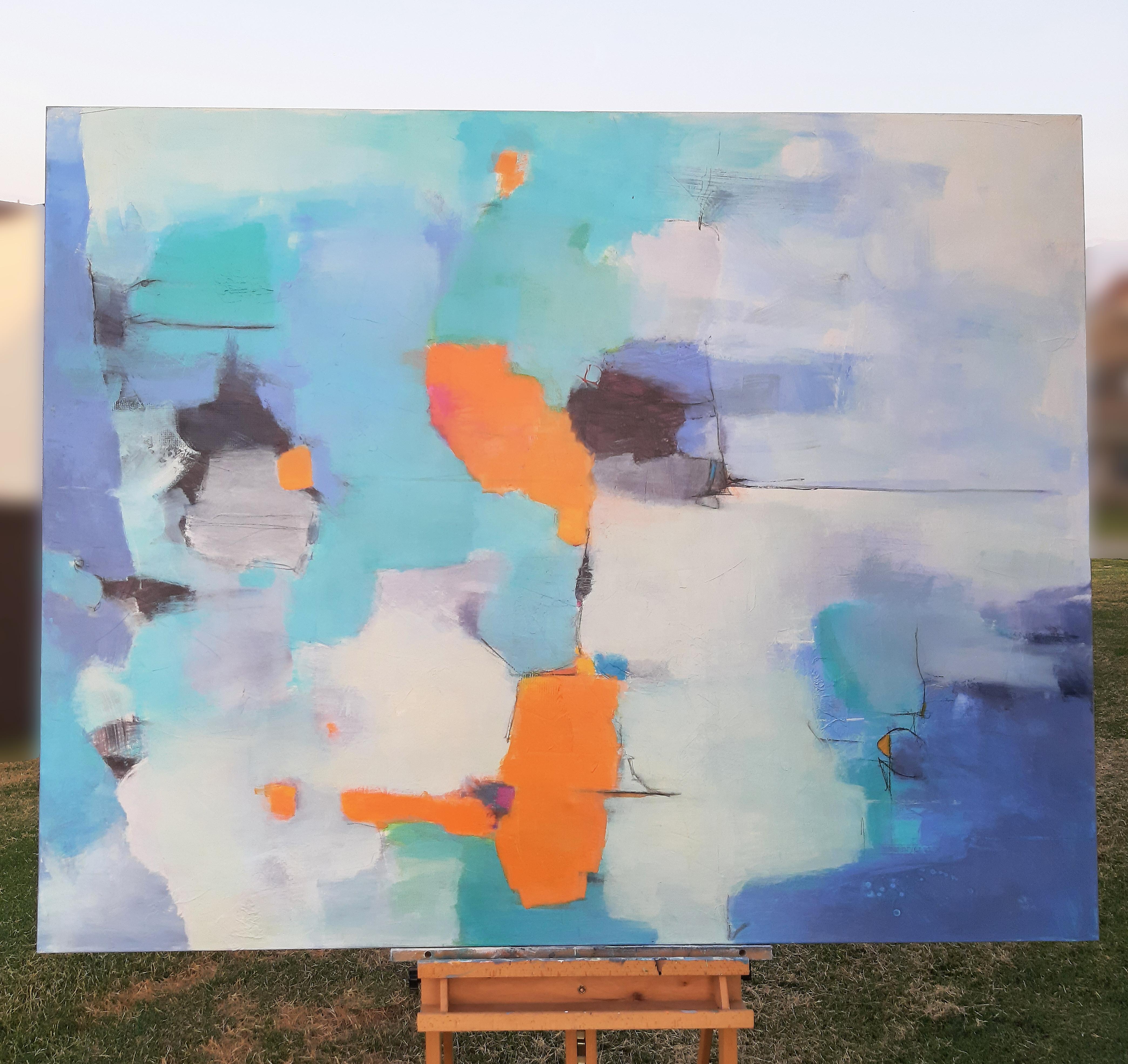 Le bon côté des choses, peinture abstraite - Abstrait Painting par Dorothy Gaziano