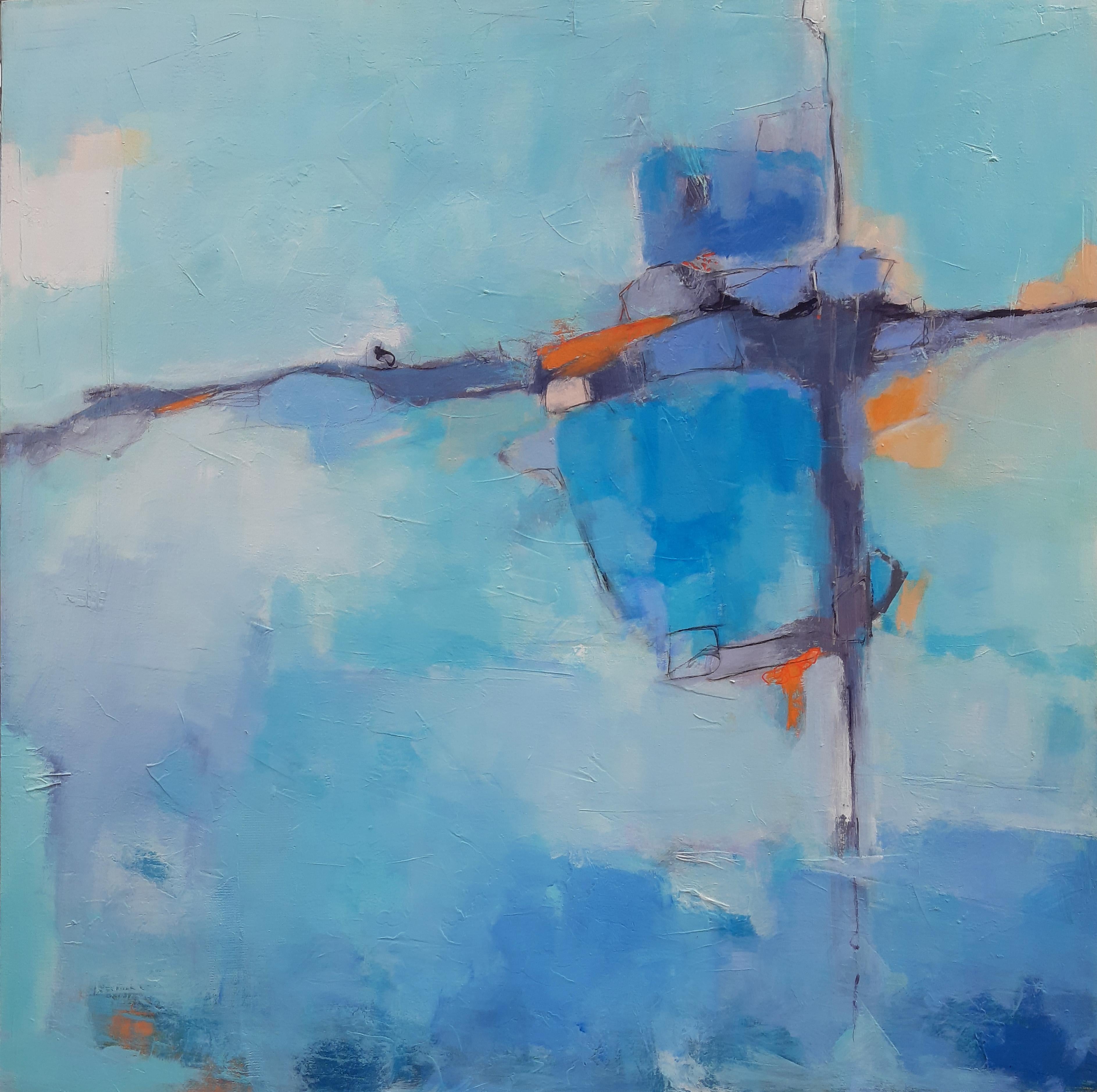 Abstract Painting di Dorothy Gaziano - Ricostruzione, Pittura astratta