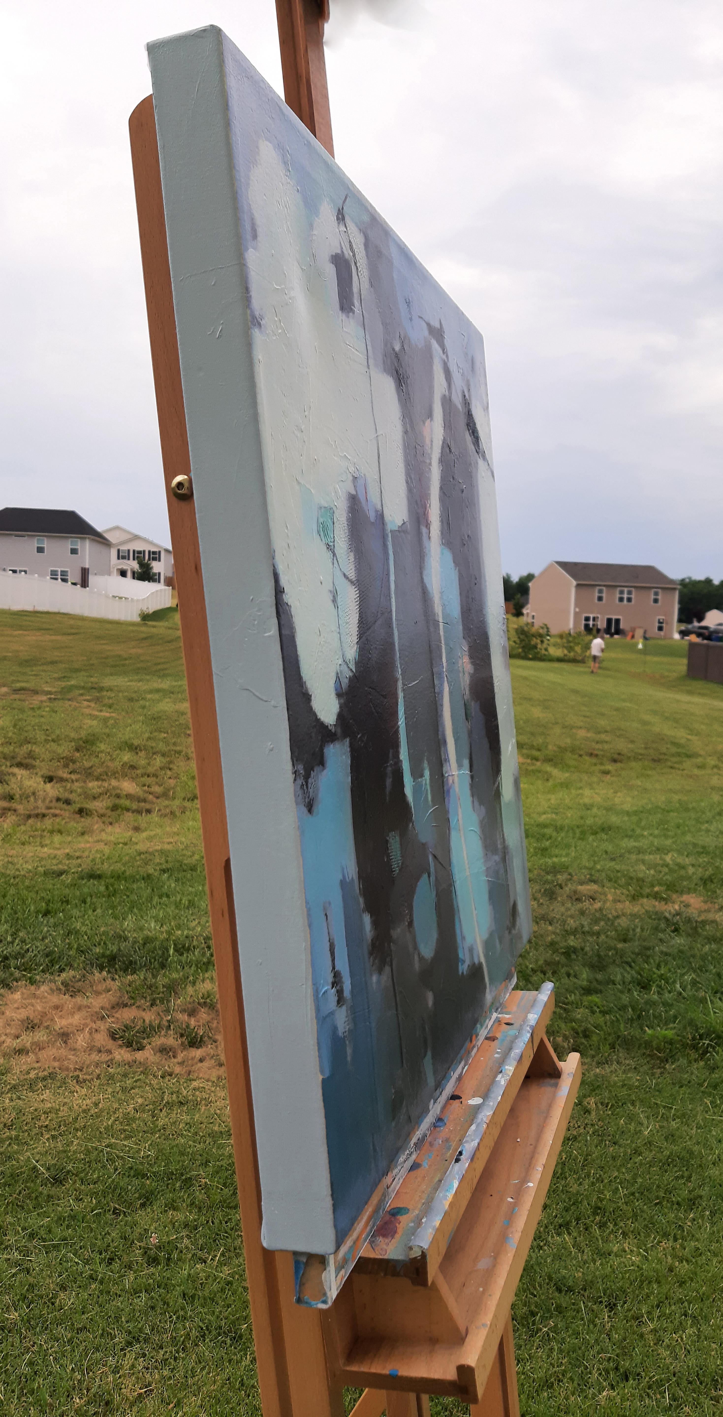 Shades of Cool II, Abstract Painting For Sale 1