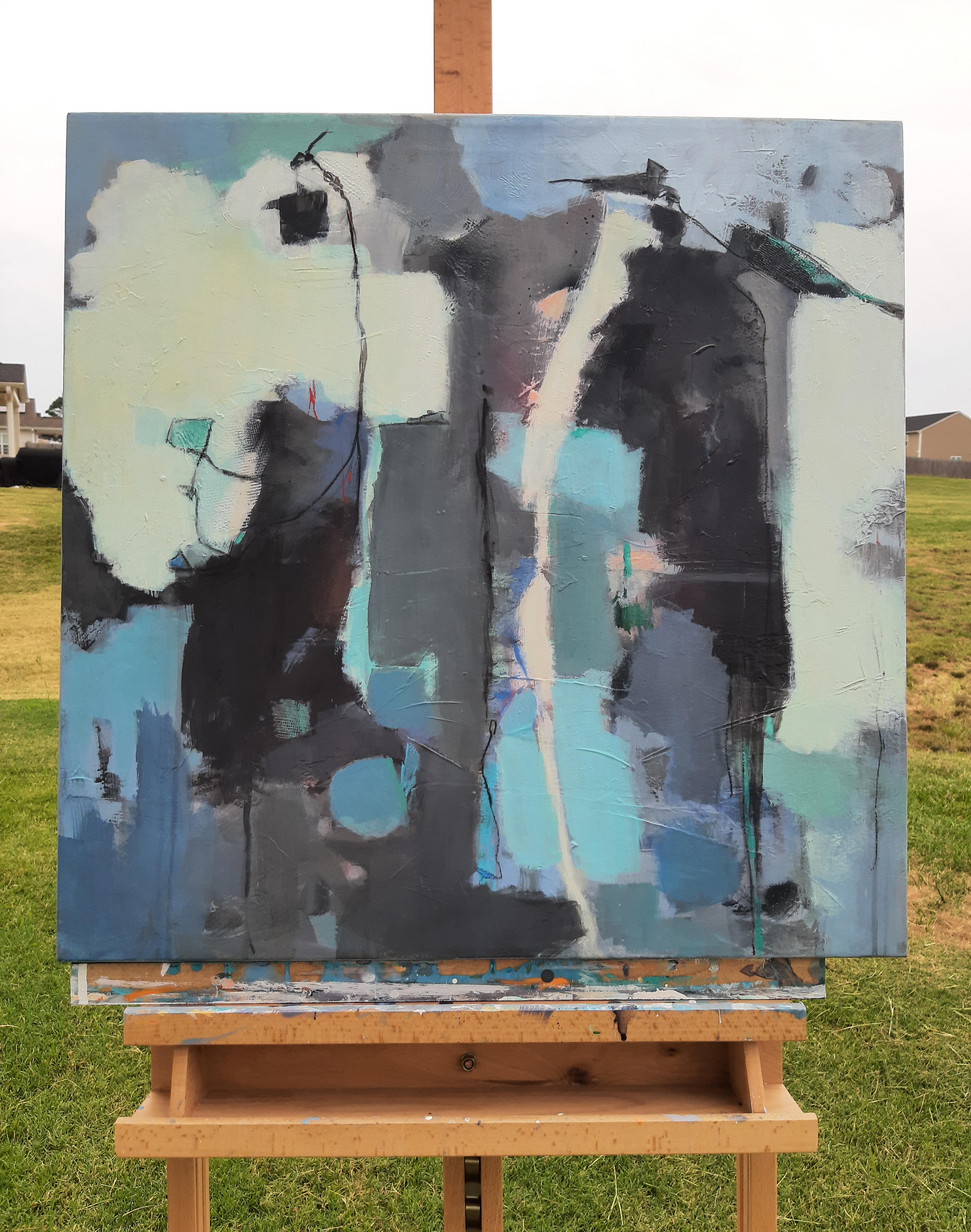 Shades of Cool II, Abstract Painting For Sale 2