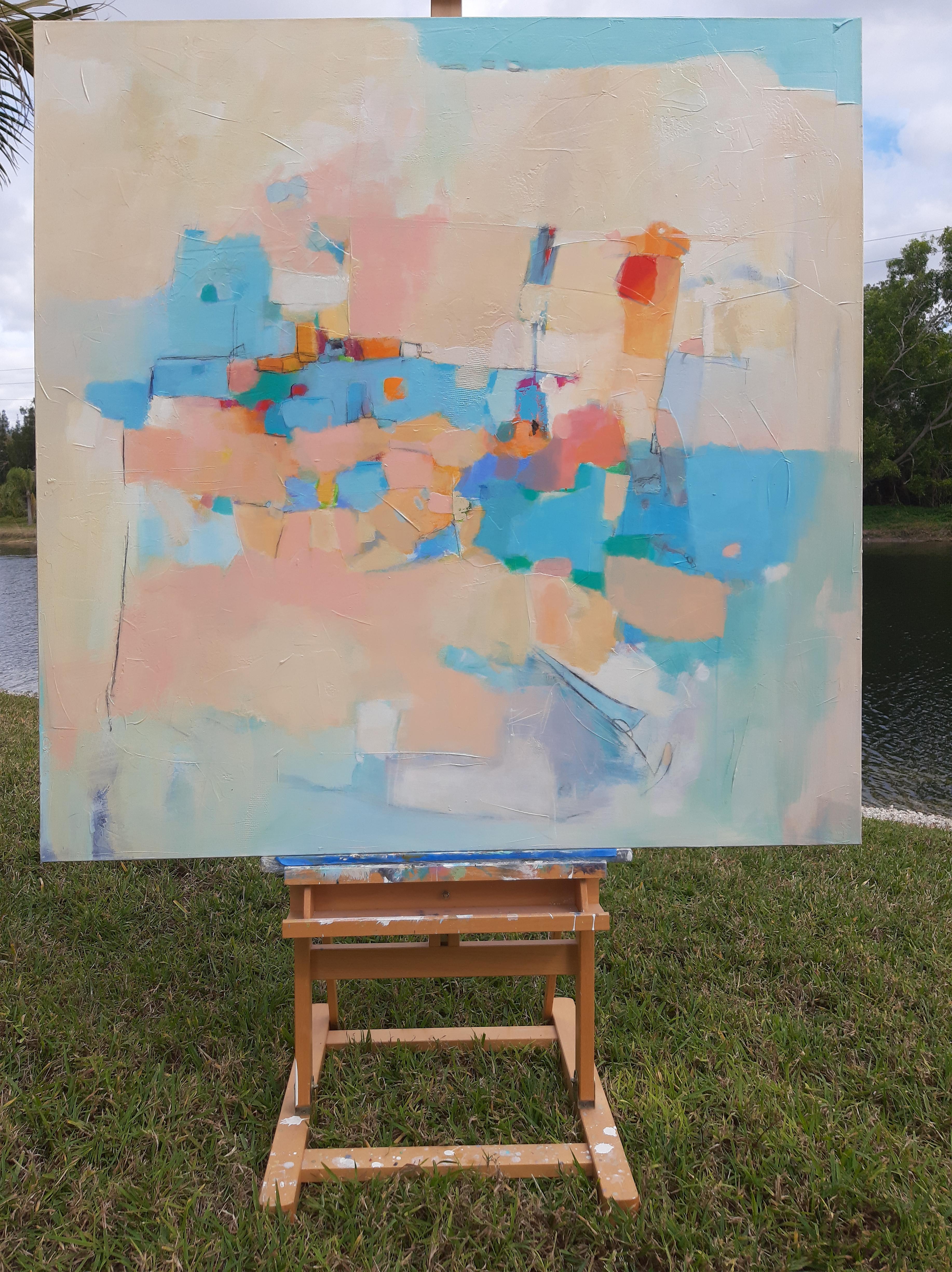 Fai un bel respiro, pittura astratta - Painting Astratto di Dorothy Gaziano