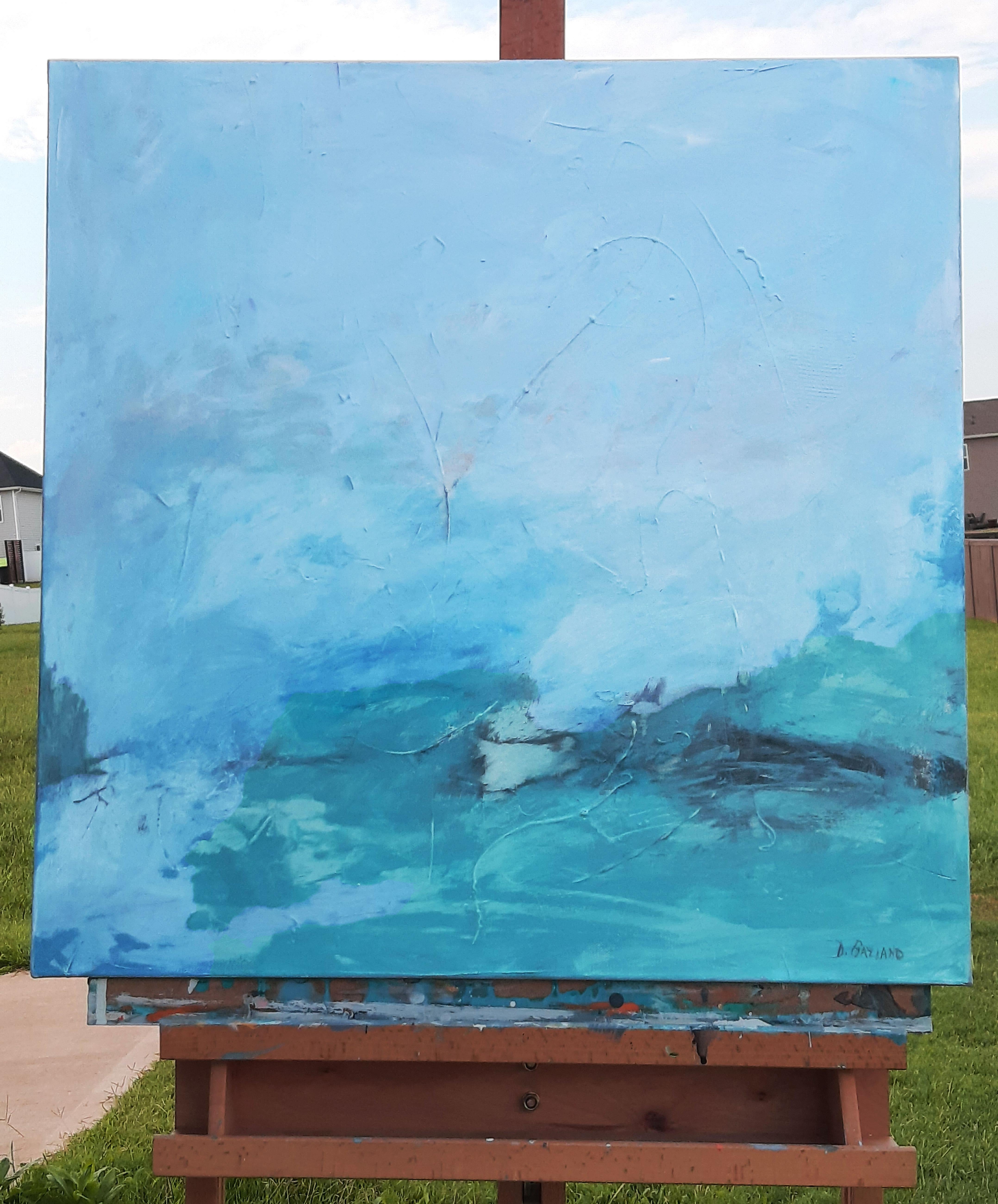 La calma prima della tempesta, pittura astratta - Painting Astratto di Dorothy Gaziano