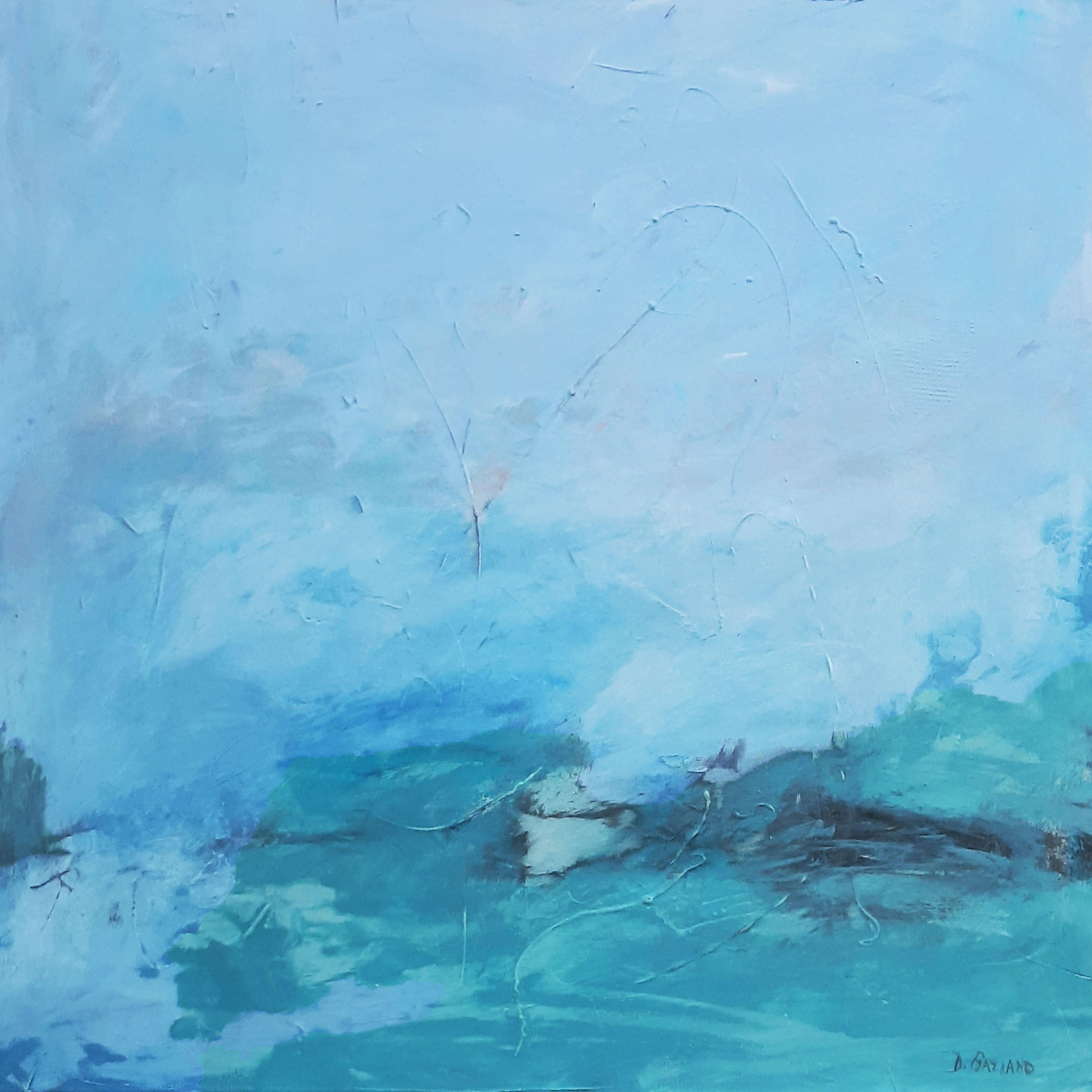 Landscape Painting di Dorothy Gaziano - La calma prima della tempesta, pittura astratta