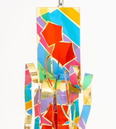 "Royal Color and Shadow A and B" Enameled Metal Sculpture, 2000