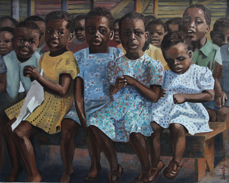 Dorothy Gourley Tomorrow’s Africa British female artist 50's oil