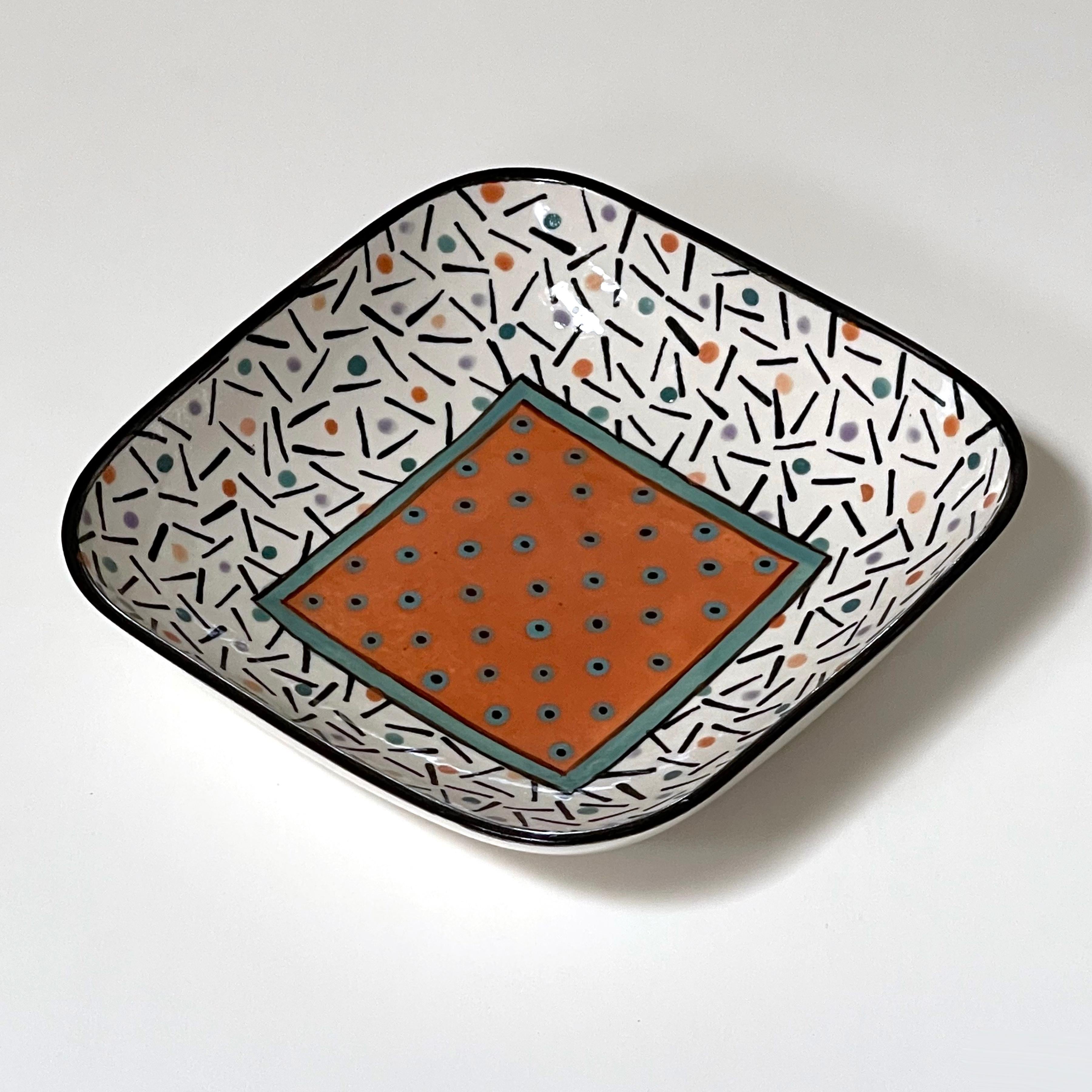 This wonderful piece by Dorothy Hafner (b 1952) was hand made by the artist. Though originally trained as a sculptor and painter, Hafner is probably best known for the tableware she designed for firms such as Tiffany & Co. in NYC and Rosenthal in