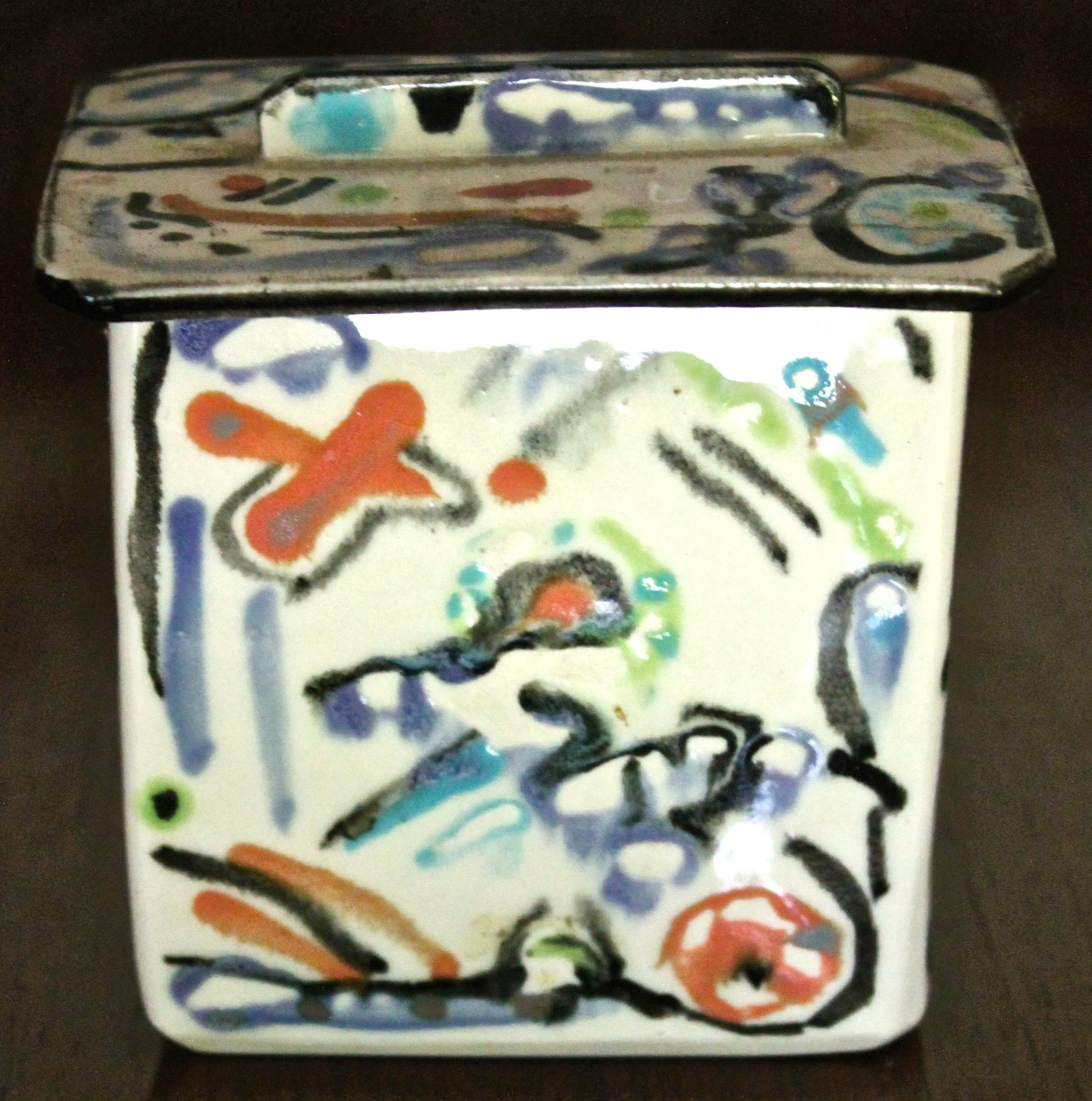 Postmoderne Dorothy Hafner - Boîte Prototype rare peinte à la main de manière unique en vente
