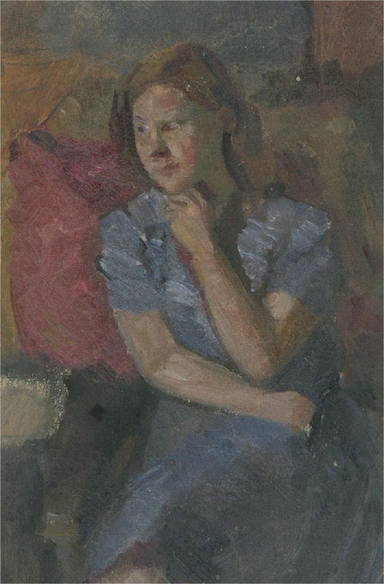 Dorothy Hepworth (1894-1978) - Mid 20th Century Oil, Portrait of Sonya Redway 1