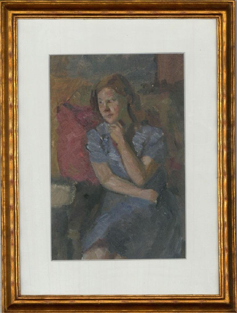 Dorothy Hepworth (1894-1978) - Mid 20th Century Oil, Portrait of Sonya Redway 2