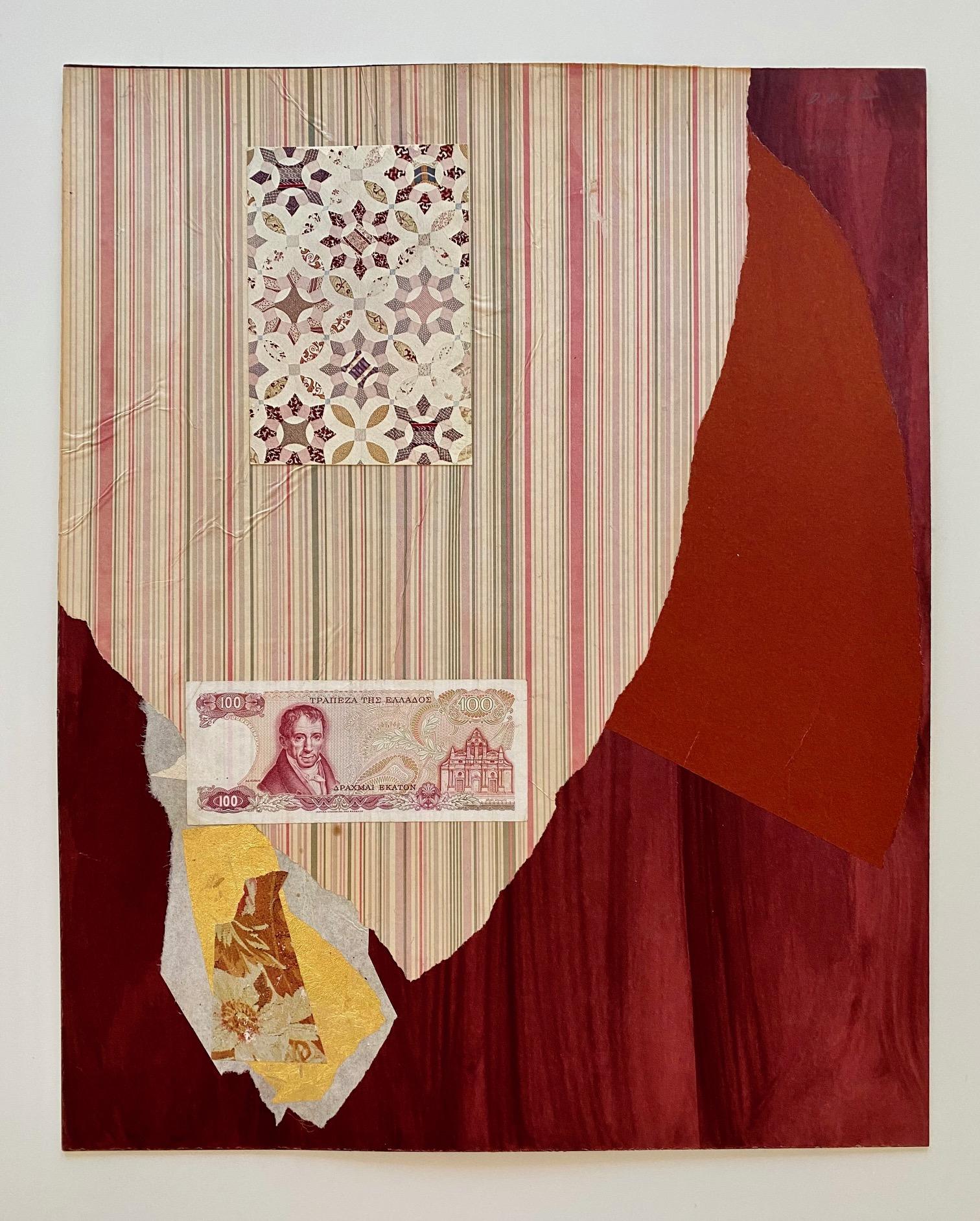 An understated departure from Dorothy Hood’s typical large and non-objective abstract paintings, this mixed-media collage demonstrates a compulsion to explore where abstract aspects intersect with tangible objects.

As one of the early Texas