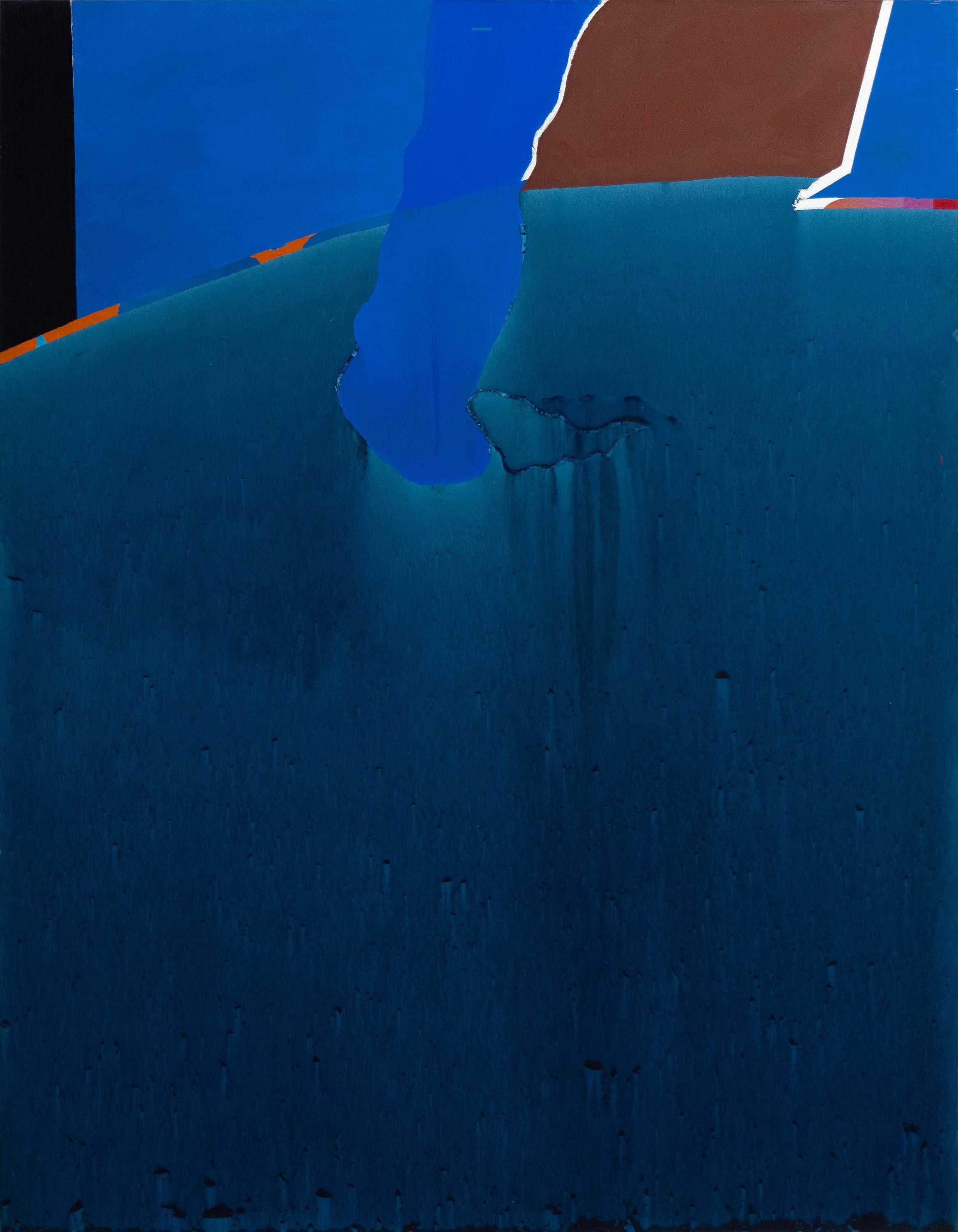 Dorothy Hood Abstract Painting – Blaue Gewässer