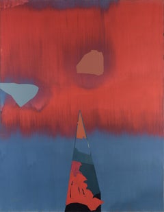 Dorothy Hood, Figure at Dusk, oil on canvas, American Abstraction, 1980s