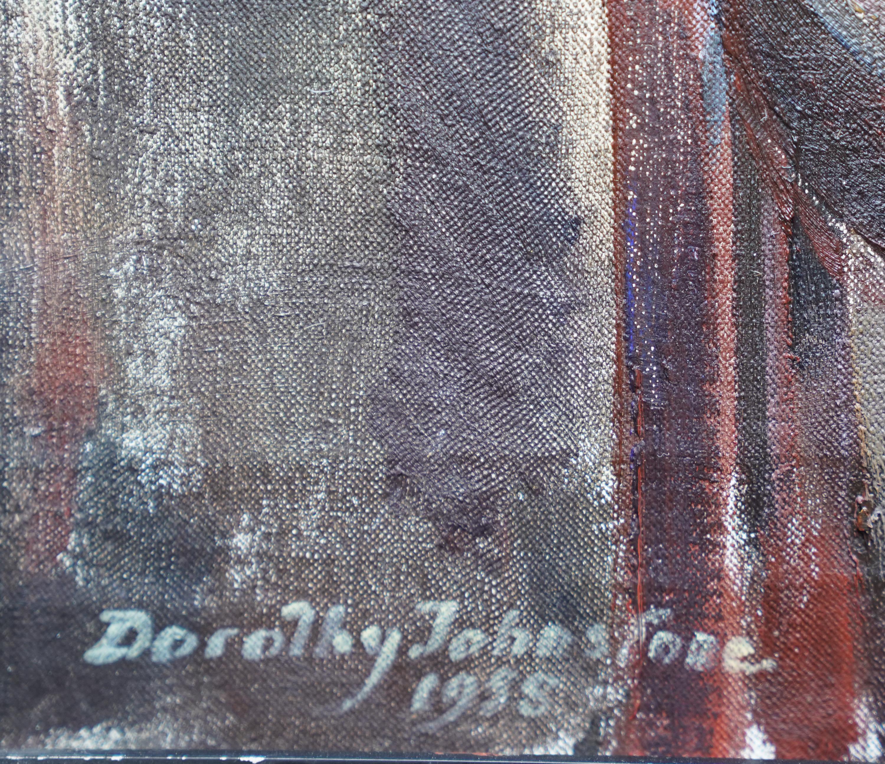 Porträt von Elspeth - Schottischer Impressionist 1950er Jahre Ausstellung Kunst Ölgemälde im Angebot 8