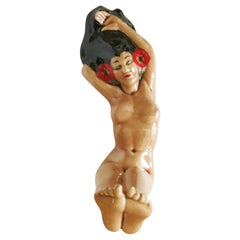 Dorothy Kindell Nude Hawaiianisches Mädchen California Pottery Keramik Wandkunst