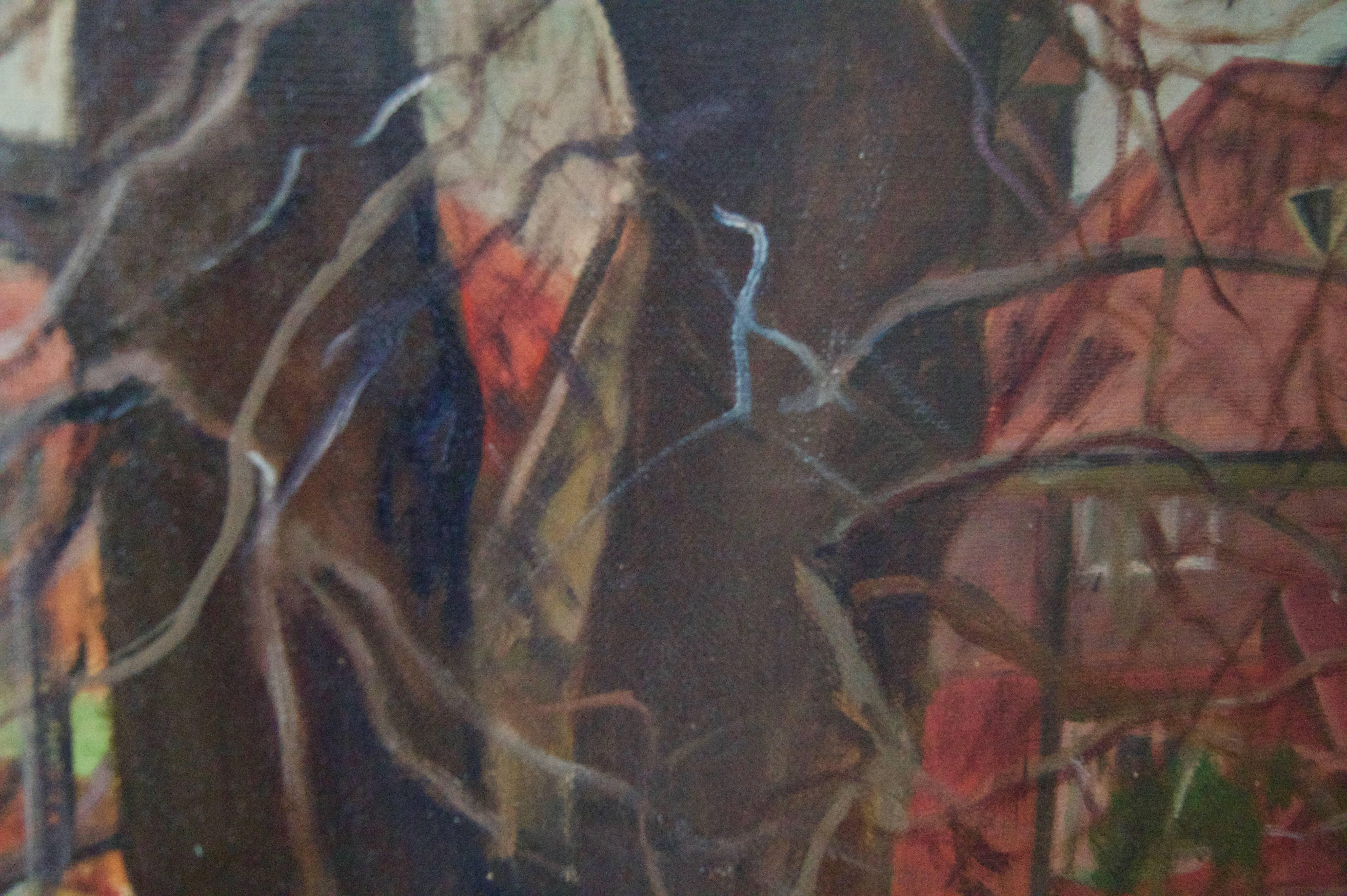 Dirección del artista - Óleo impresionista de mediados del siglo XX por Dorothy King - Londres en venta 3