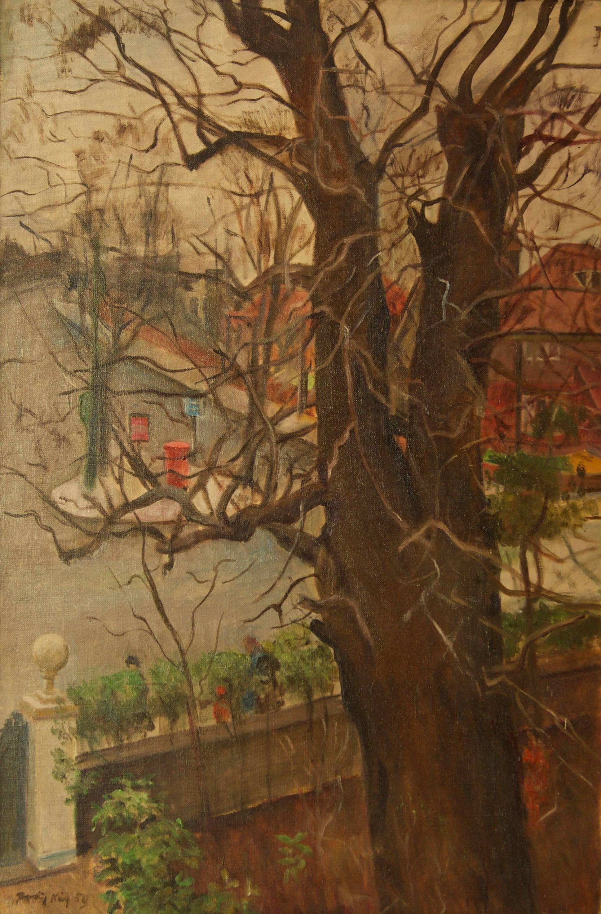 Dirección del artista - Óleo impresionista de mediados del siglo XX por Dorothy King - Londres

Dorothy King nació y vivió en Londres en 1907. Estudió en la Hornsey School of Art con JC Moody, y después brevemente en la Slade School of Fine Art con