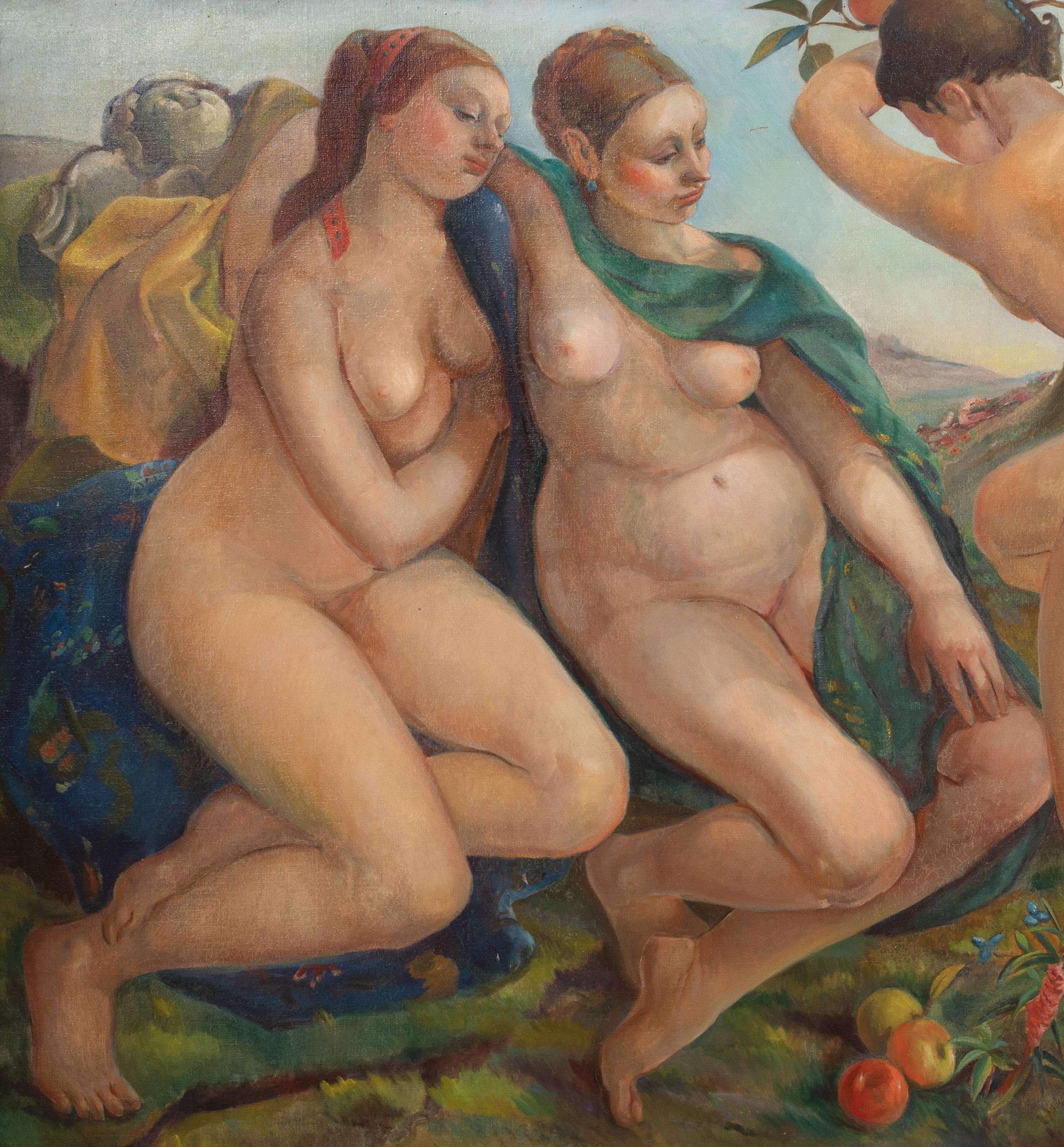 The Three Graces, dated 1957  by Dorothy KING RBA (1907-1990) For Sale 3