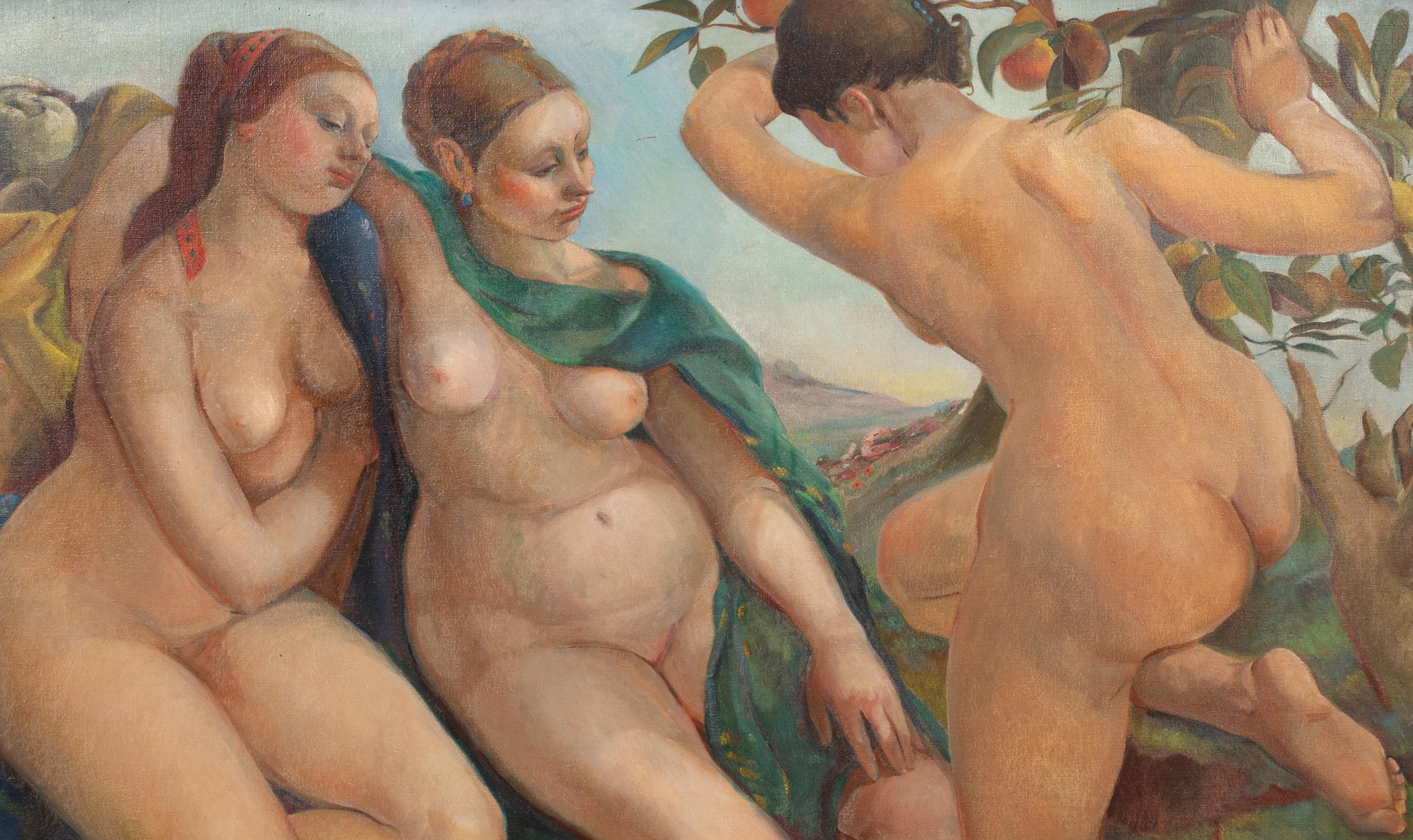 The Three Graces, dated 1957  by Dorothy KING RBA (1907-1990) For Sale 4