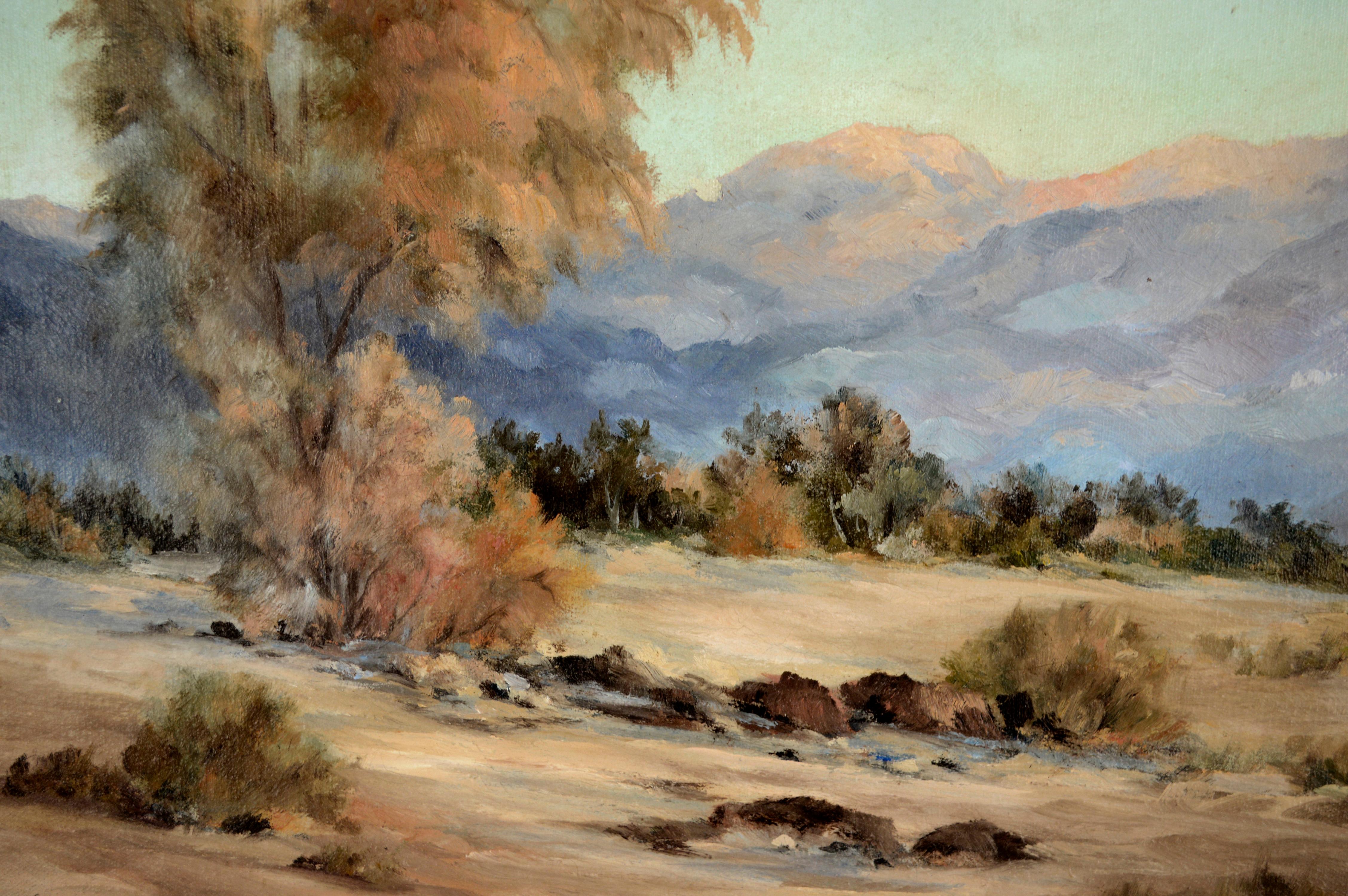 Rauchbaum Südkalifornien-Hohe Wüste 1966 (Amerikanischer Impressionismus), Painting, von Dorothy L Wolters
