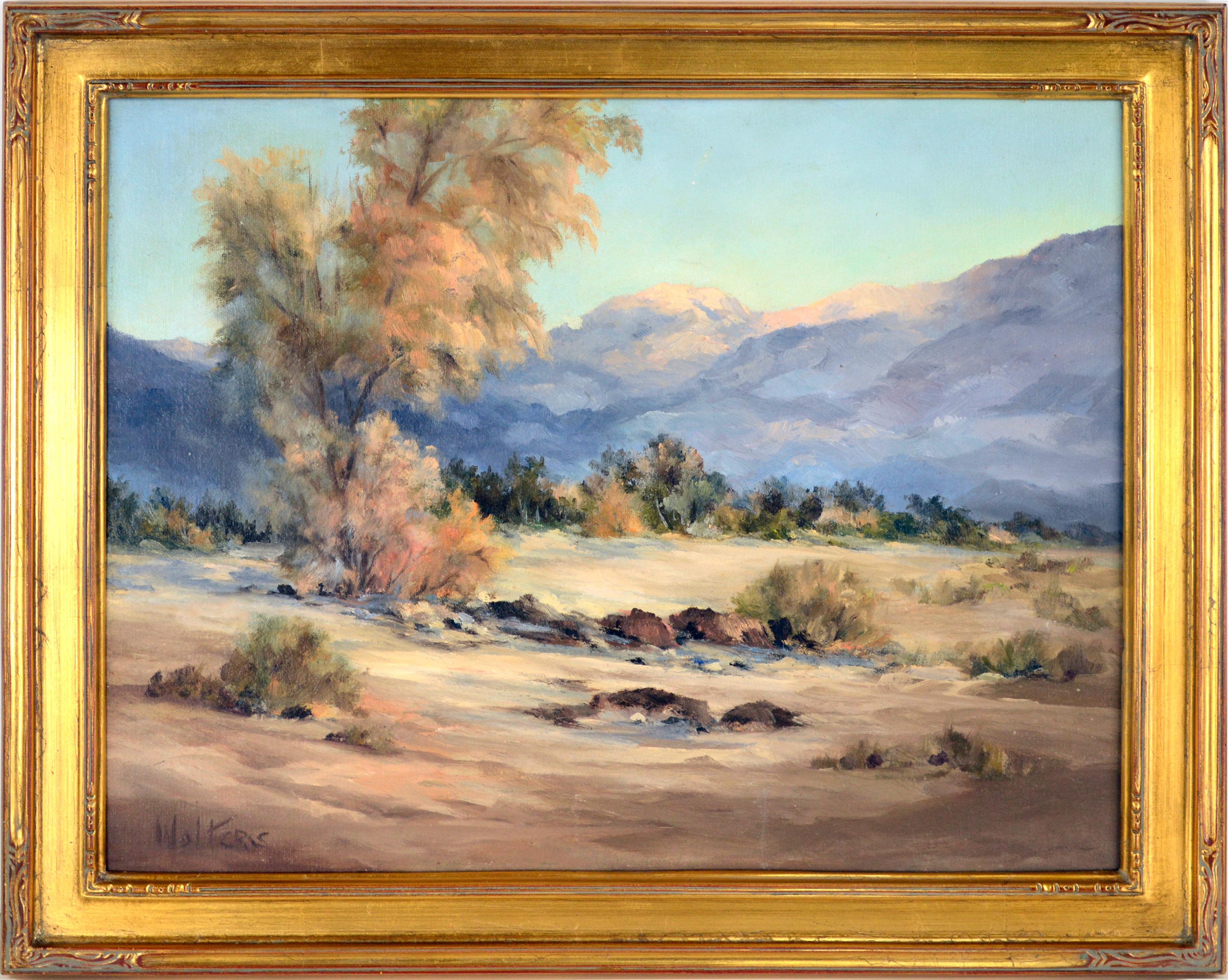 Dorothy L Wolters Landscape Painting – Rauchbaum Südkalifornien-Hohe Wüste 1966