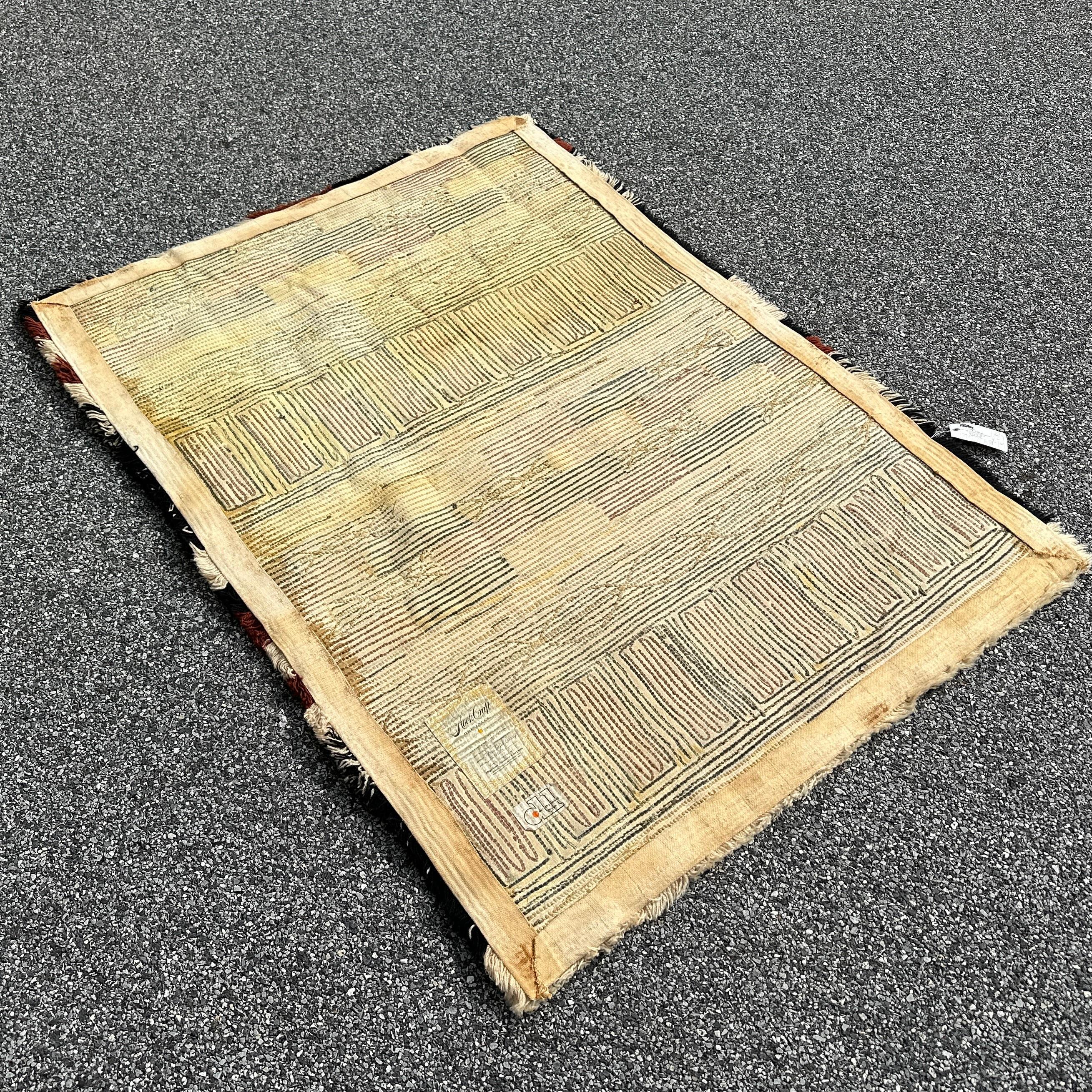 Dorothy Liebes Hook Craft Originals The Tapa Group Modernist Shag Rug 54