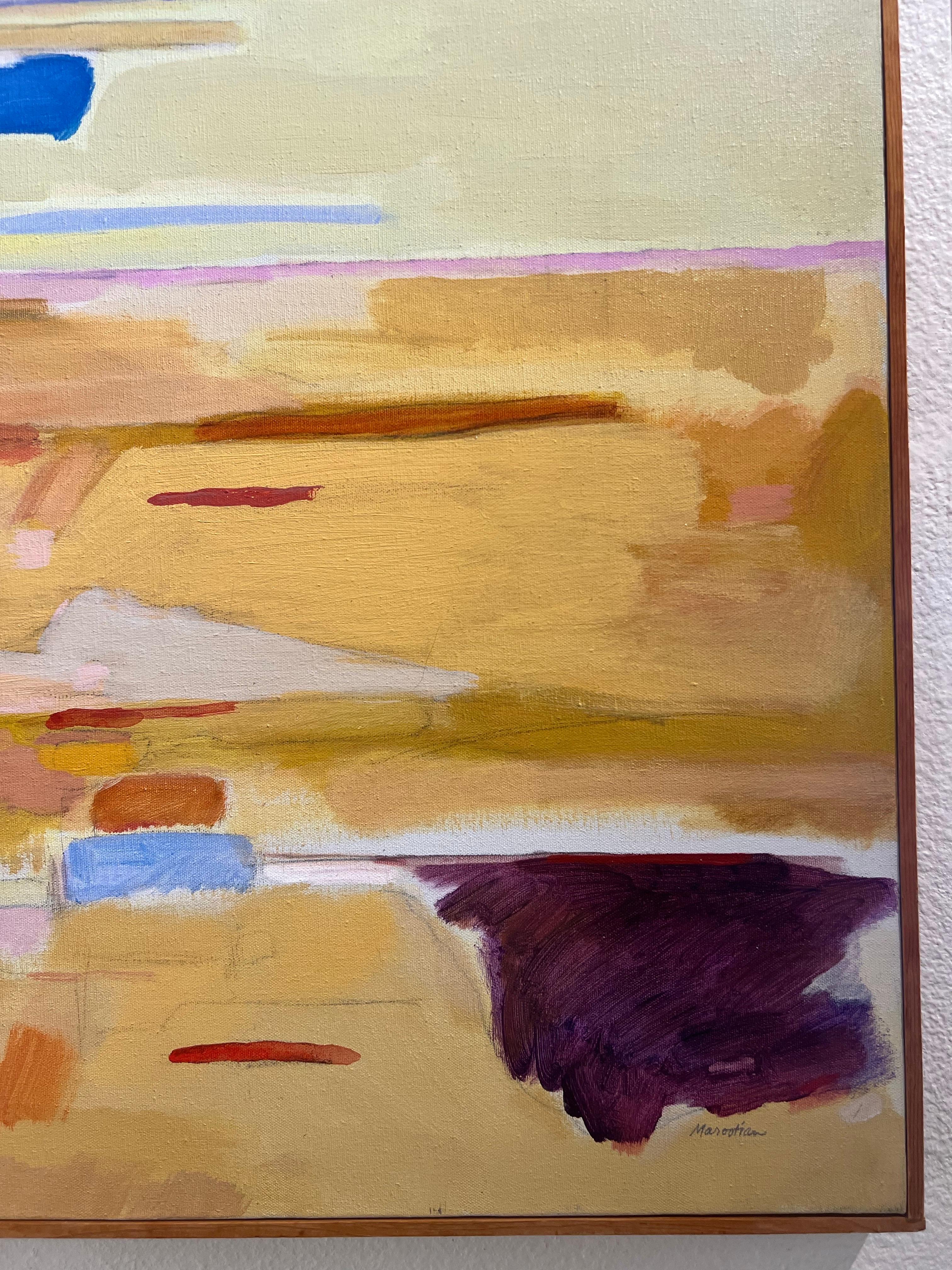 Composizione astratta di Canyon Road. - Abstract Painting Marrone di Dorothy Marootian