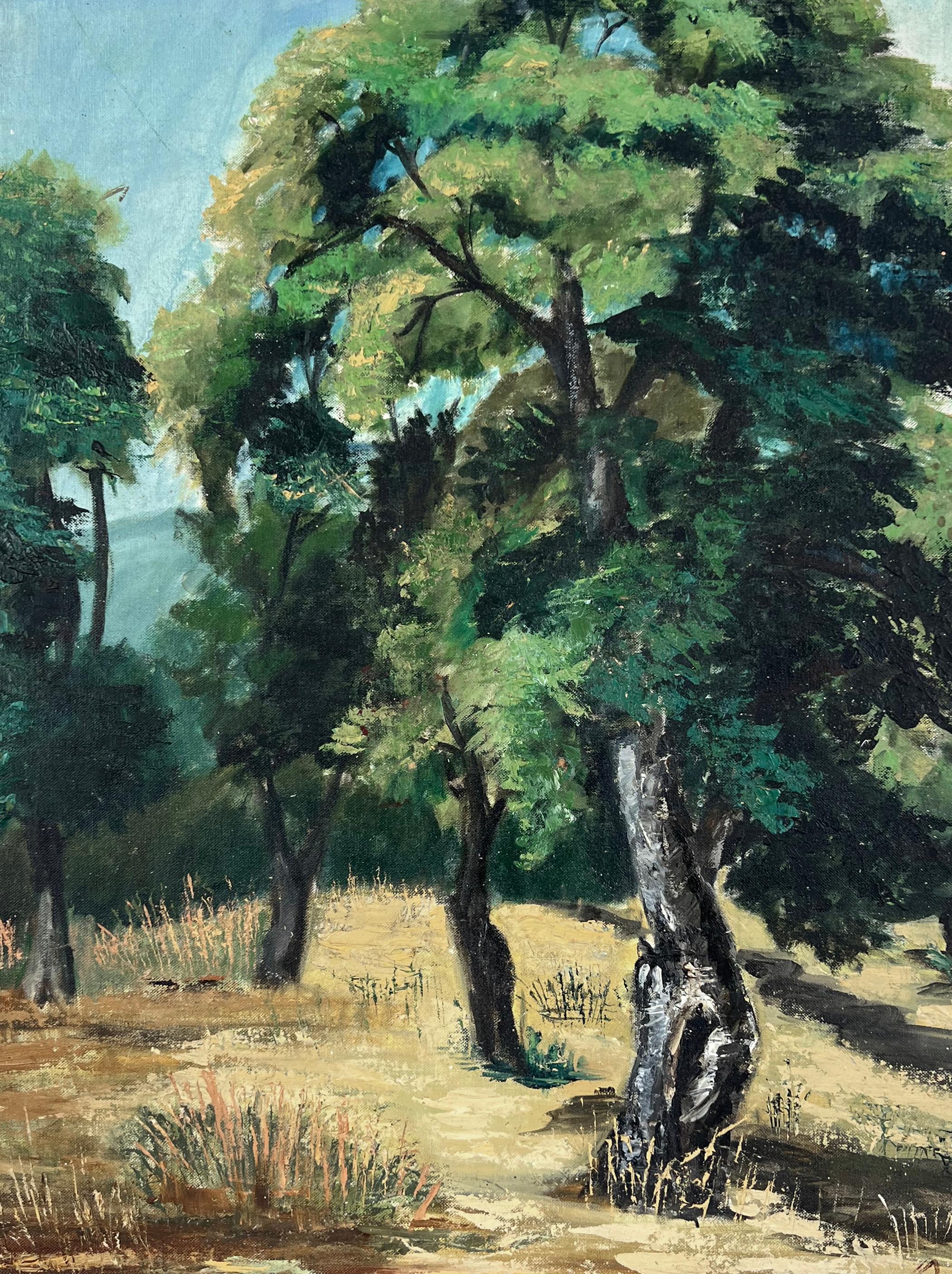 Boschi e colline d'estate Santa Cruz County California - Painting Impressionismo americano di Dorothy Mayer