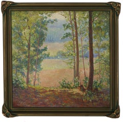 Early 20th Century American Impressionist Late Summer New York Landscape