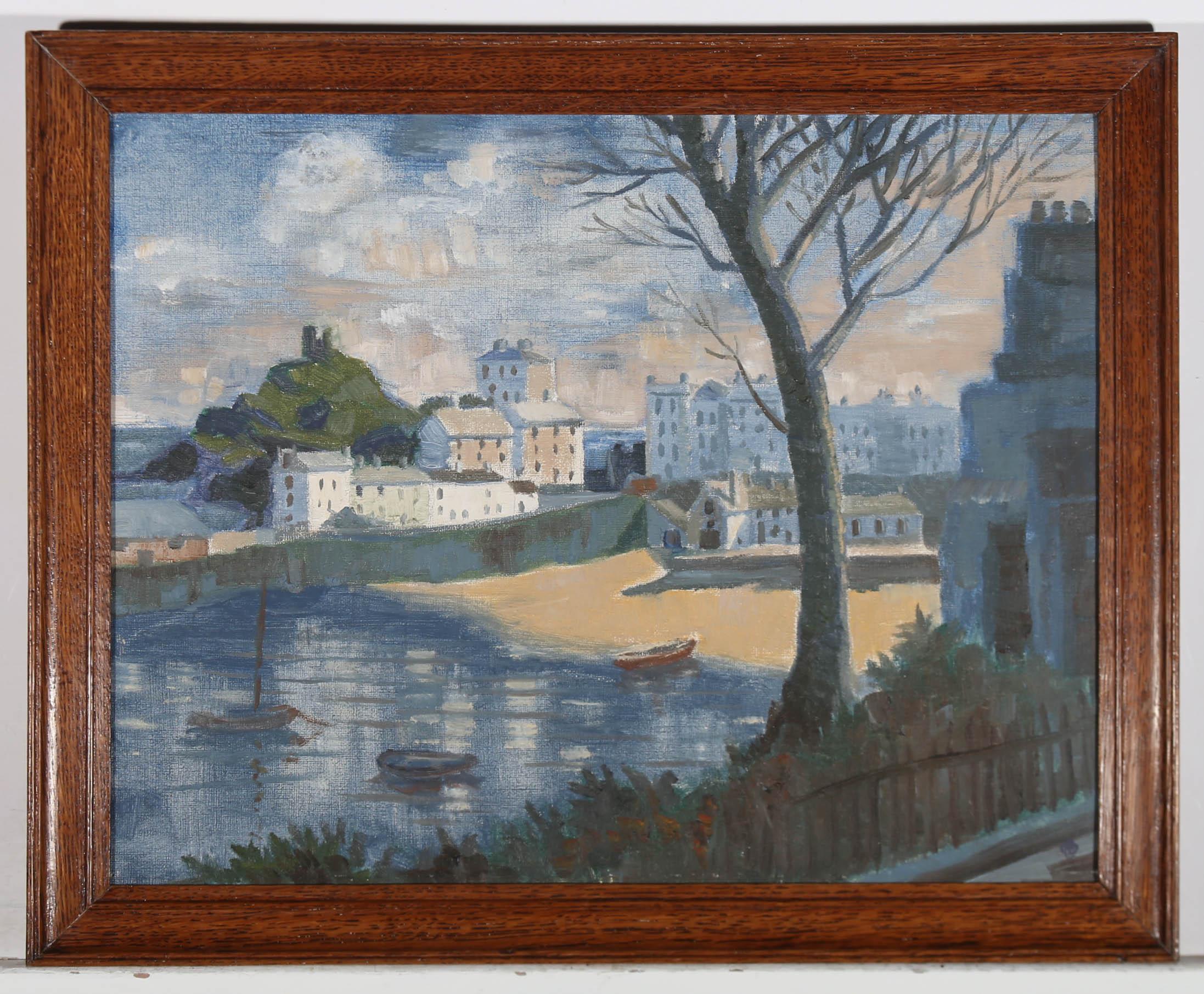 Dorothy Morse Brown (1900-1995) - Mid 20th Century Oil, The Quiet Season, Tenby 1