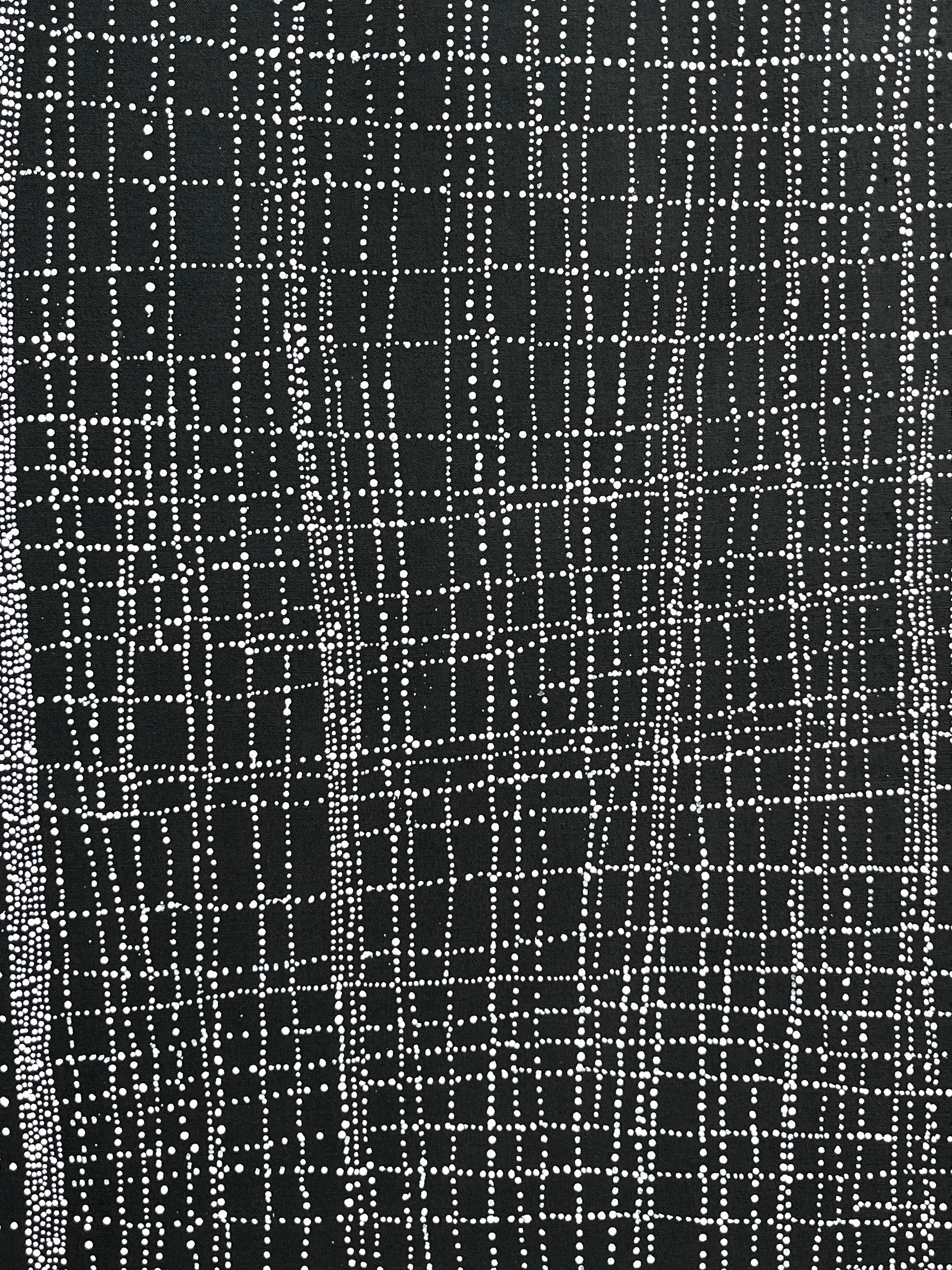 Dorothy Napangardi spent her early childhood living a nomadic life at Mina Mina near Lake Mackay in the Tanami Desert during the late 1950s and early 1960s. This idyllic life came to a close when her family was forcibly relocated to the government