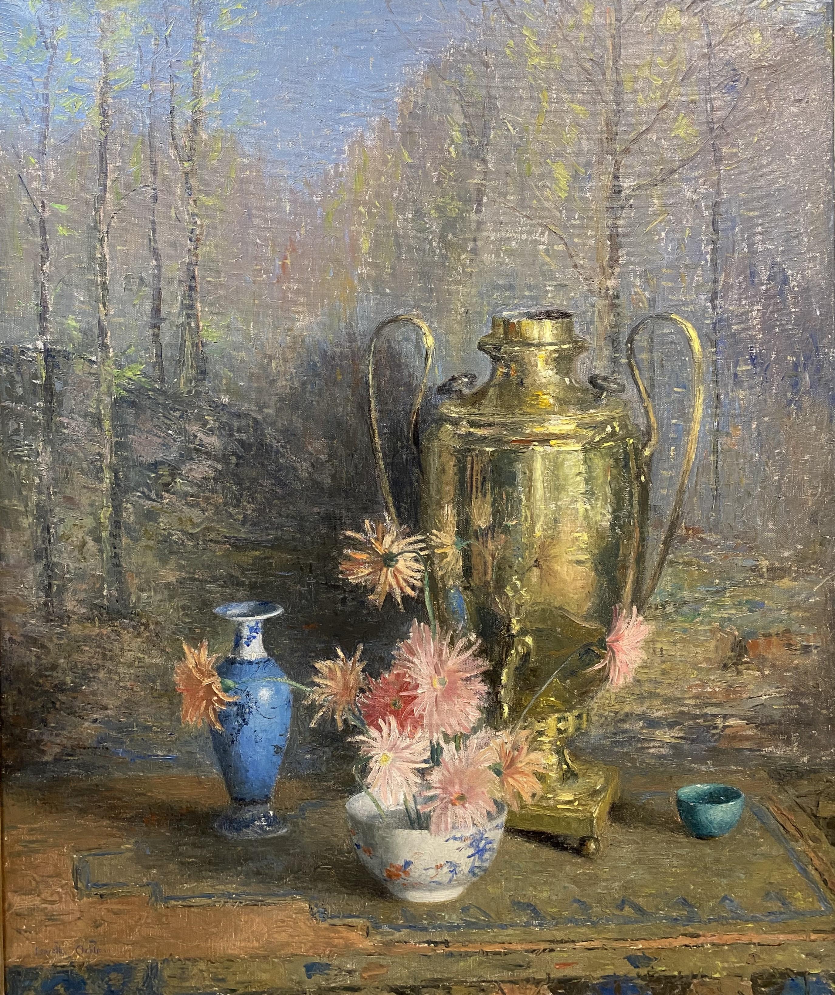 The Old Samovar - American Impressionist Art by Dorothy Ochtman