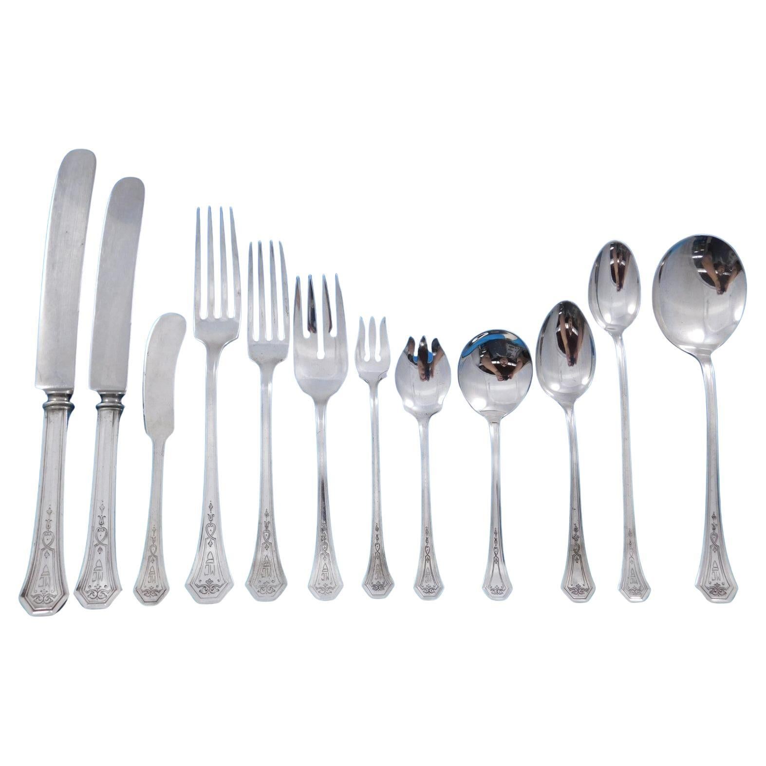 Dorothy Quincy by Reed 
Barton Sterling Silver Flatware Service Set 102p Dinner For Sale