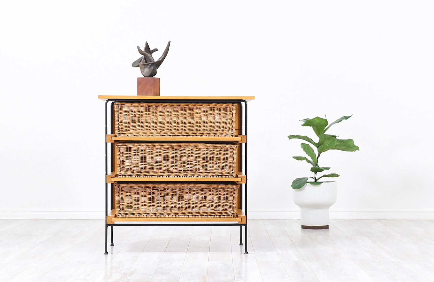 Stylish modern chest of drawers designed by Dorothy Schindele for Modern Color Inc. 