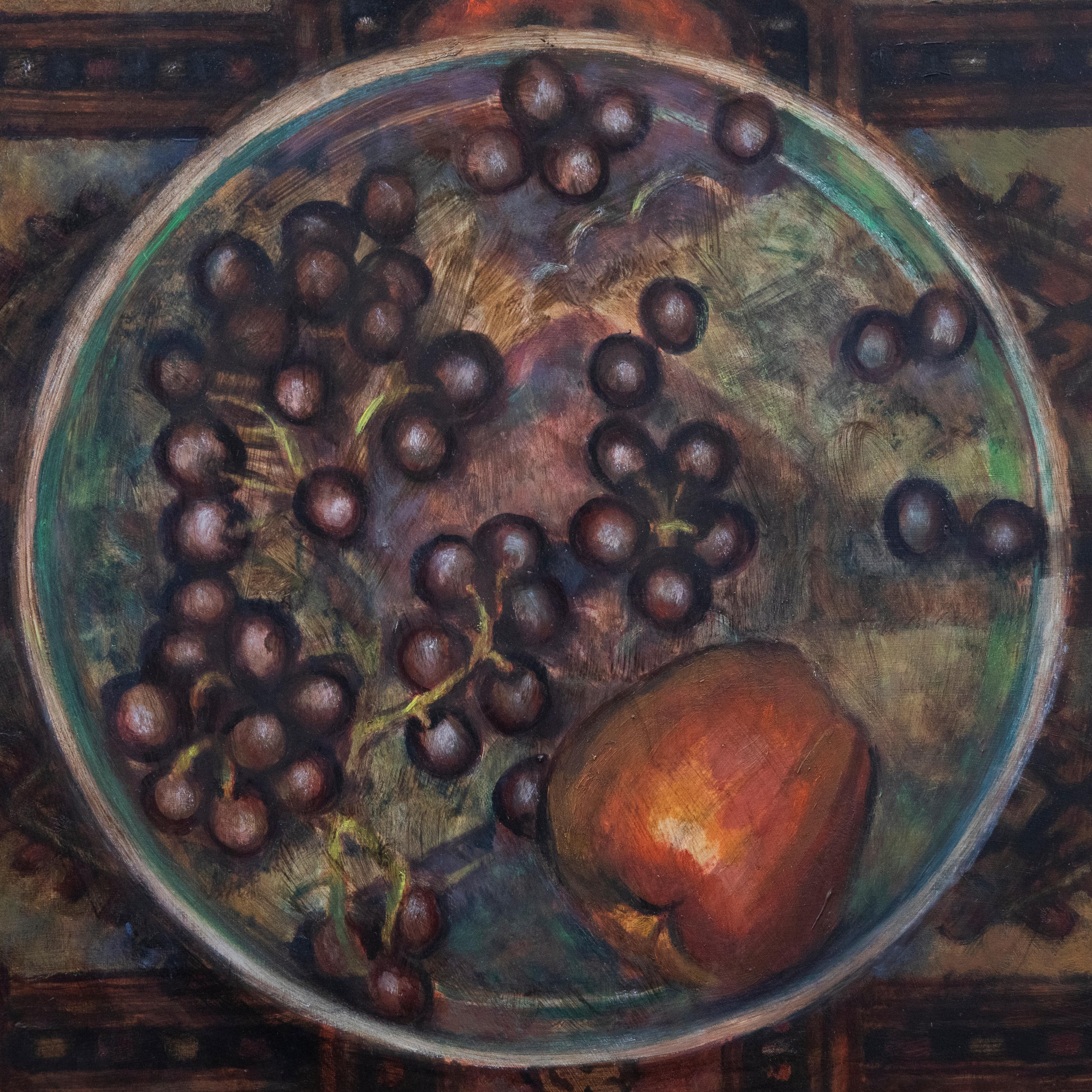 Dorothy Southern - 20th Century Oil, Apple and Grapes For Sale 3