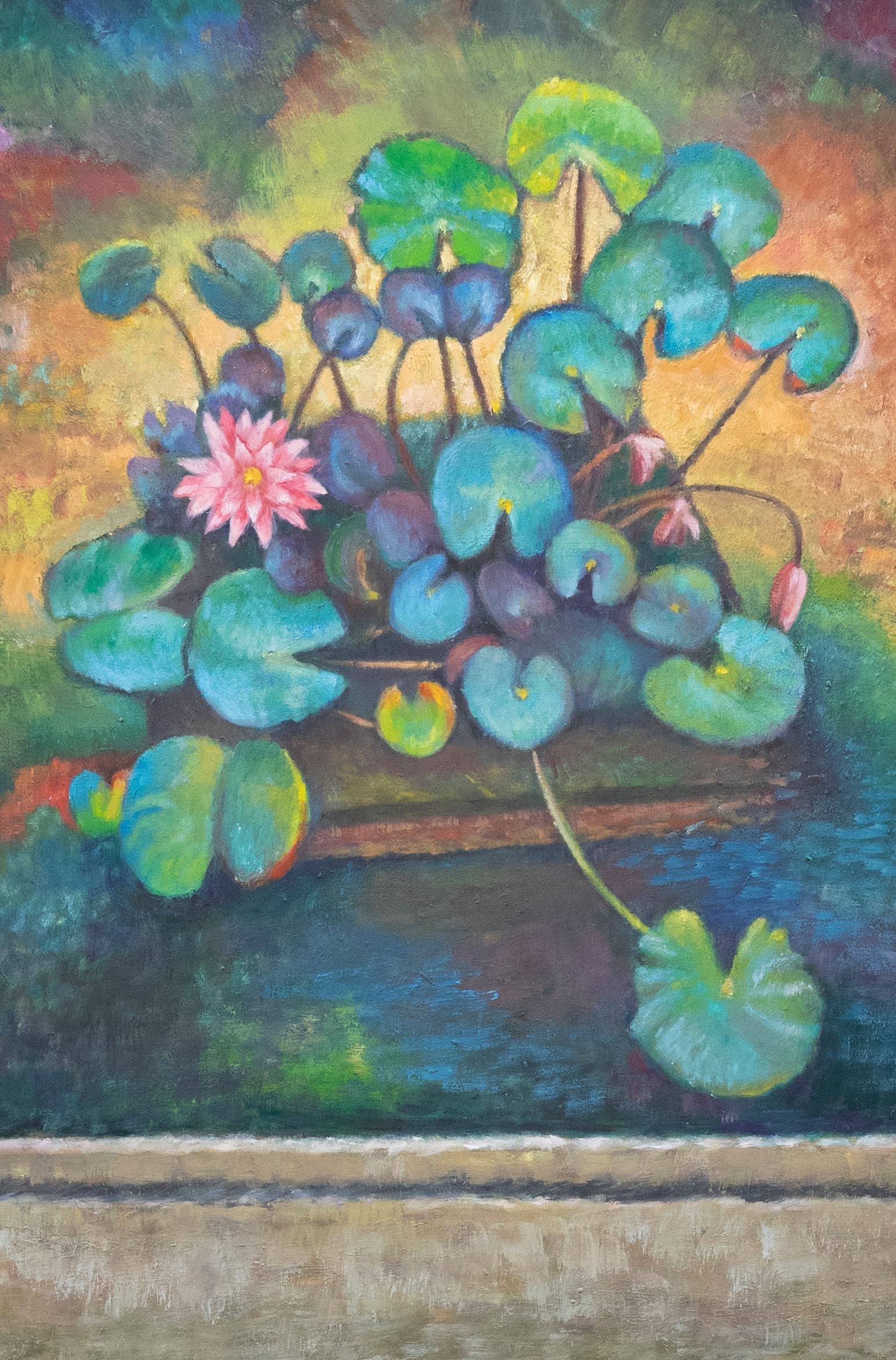 Dorothy Southern - Contemporary Oil, The Pink Flower For Sale 1