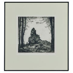 Dorothy Stark Adams Etching "Memoria to Teine"