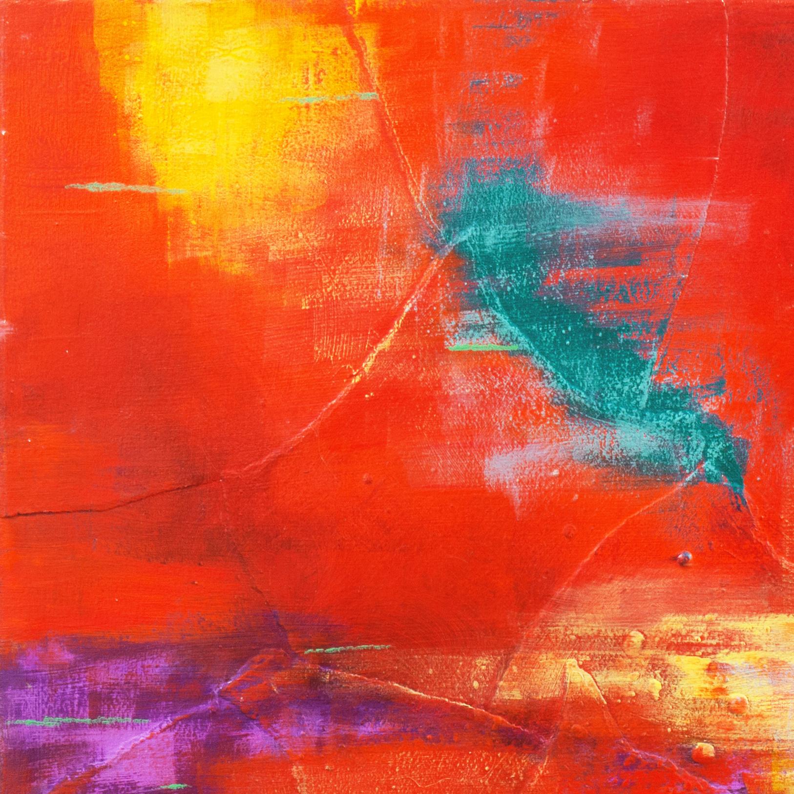 « Abstract in Coral and Scarlet », femme artiste, Pacific Grove Art Association en vente 1