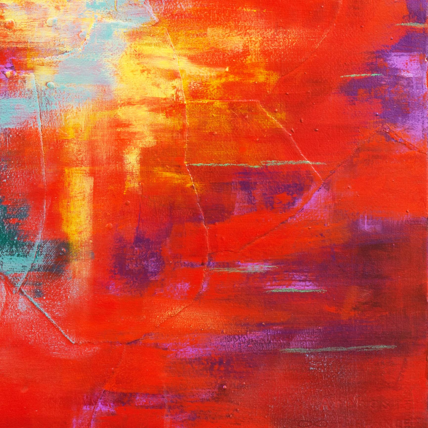 « Abstract in Coral and Scarlet », femme artiste, Pacific Grove Art Association en vente 3