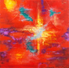« Abstract in Coral and Scarlet », femme artiste, Pacific Grove Art Association