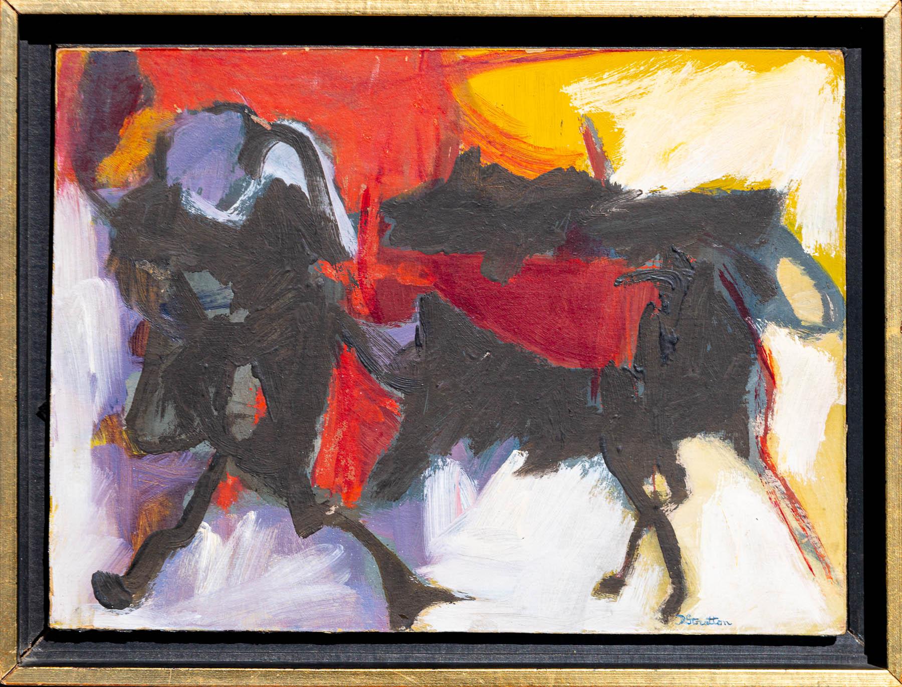 Study #13 Sunday's bull was very brave - Painting by Dorothy Stratton King