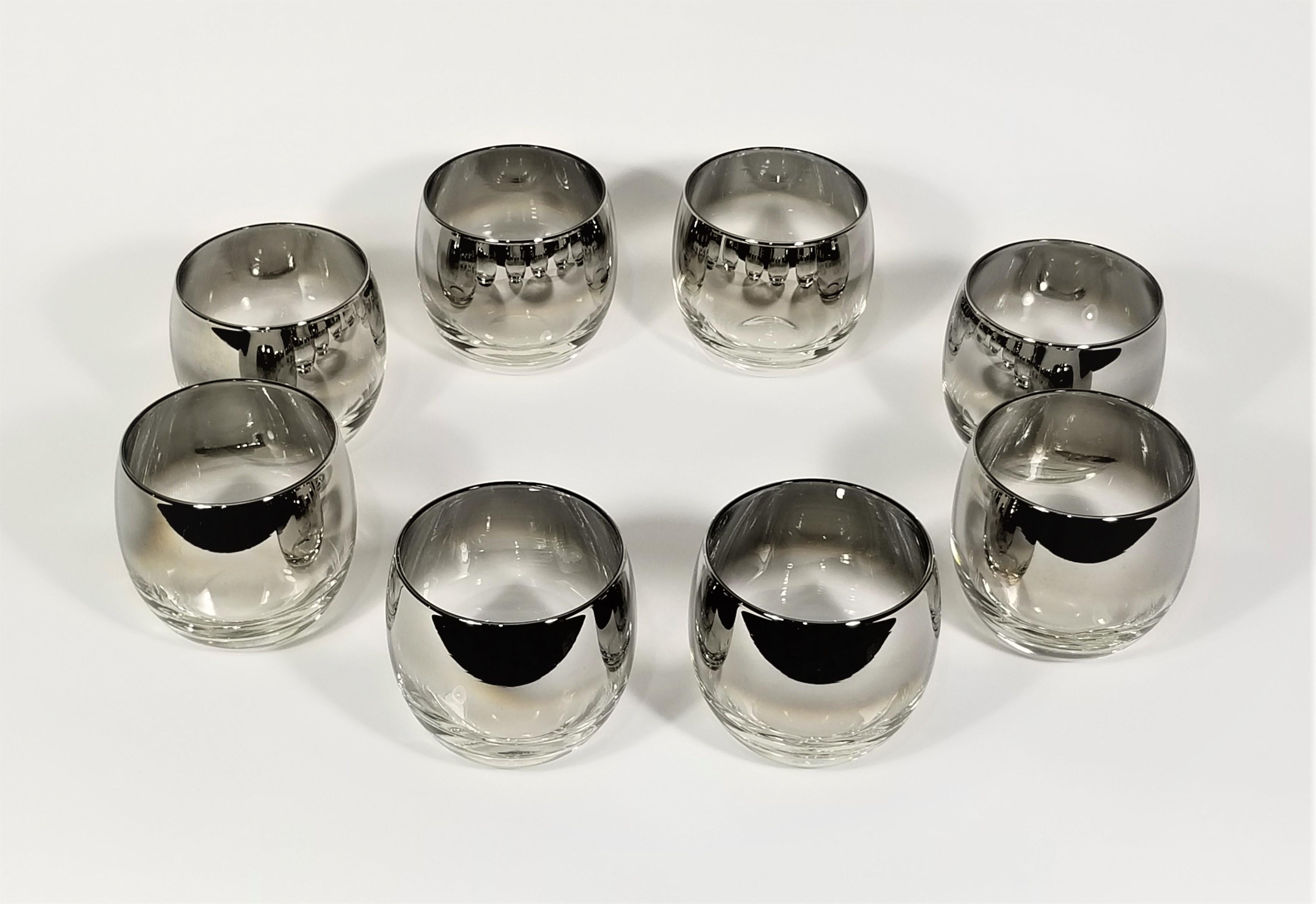 Mid-Century Modern Dorothy Thorpe 1960s Mid Century Glassware Barware Roly Poly For Sale