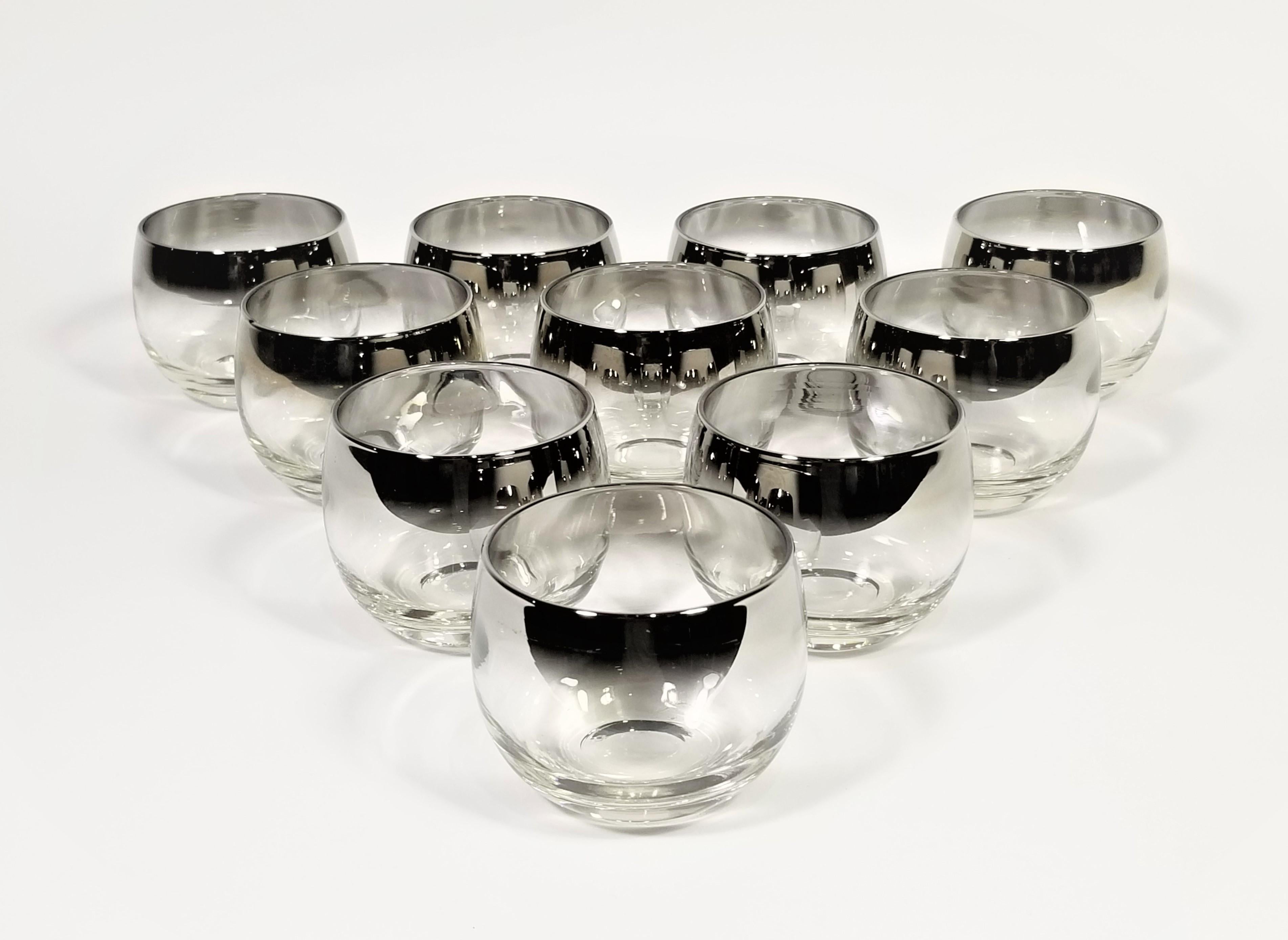 Dorothy Thorpe 1960s Mid Century Glassware Barware Set of 10 8