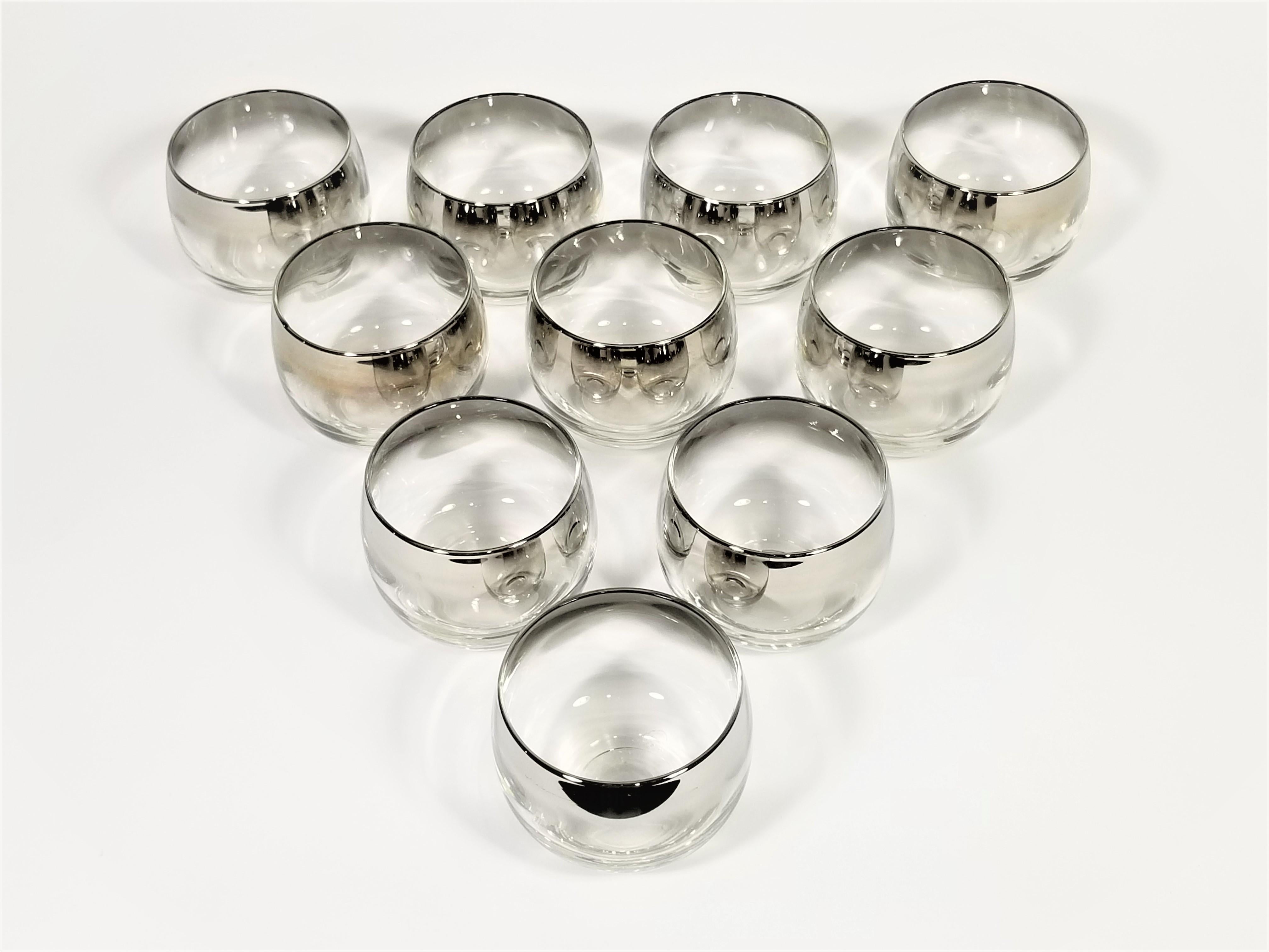Dorothy Thorpe 1960s Mid Century Glassware Barware Set of 10 9