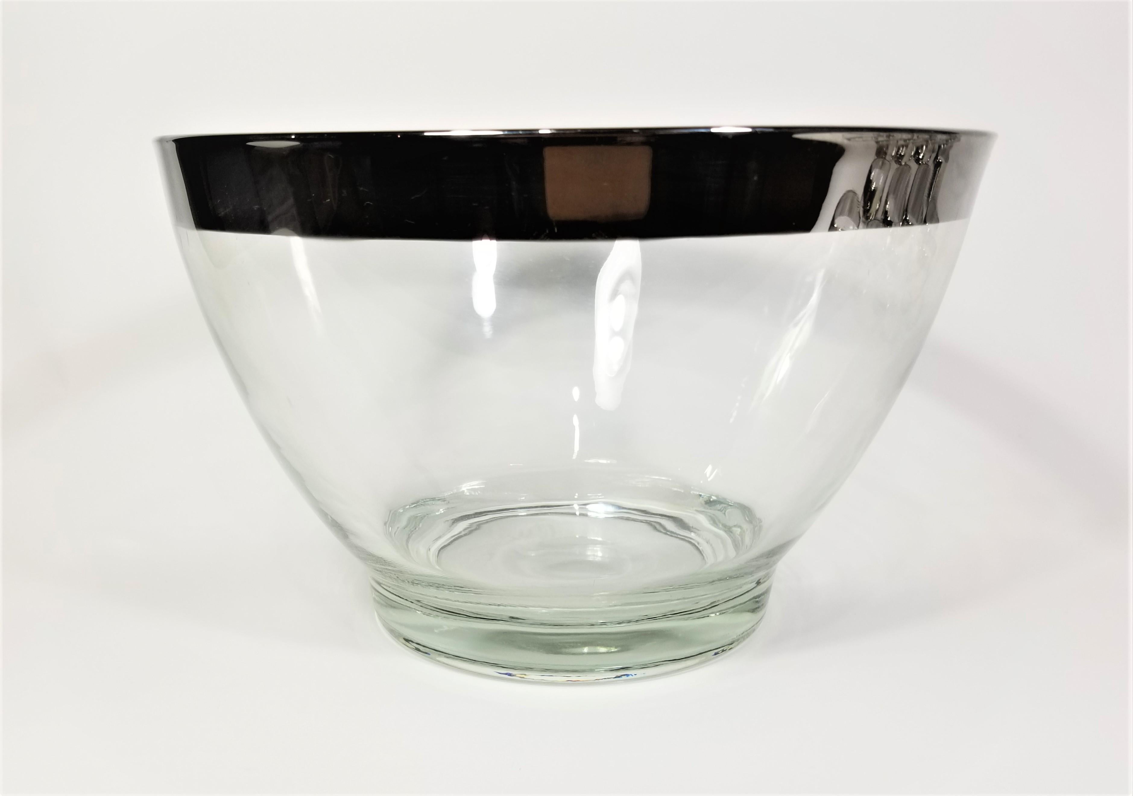Dorothy Thorpe 1960s Mid Century Silver Rimmed Glassware Barware  1